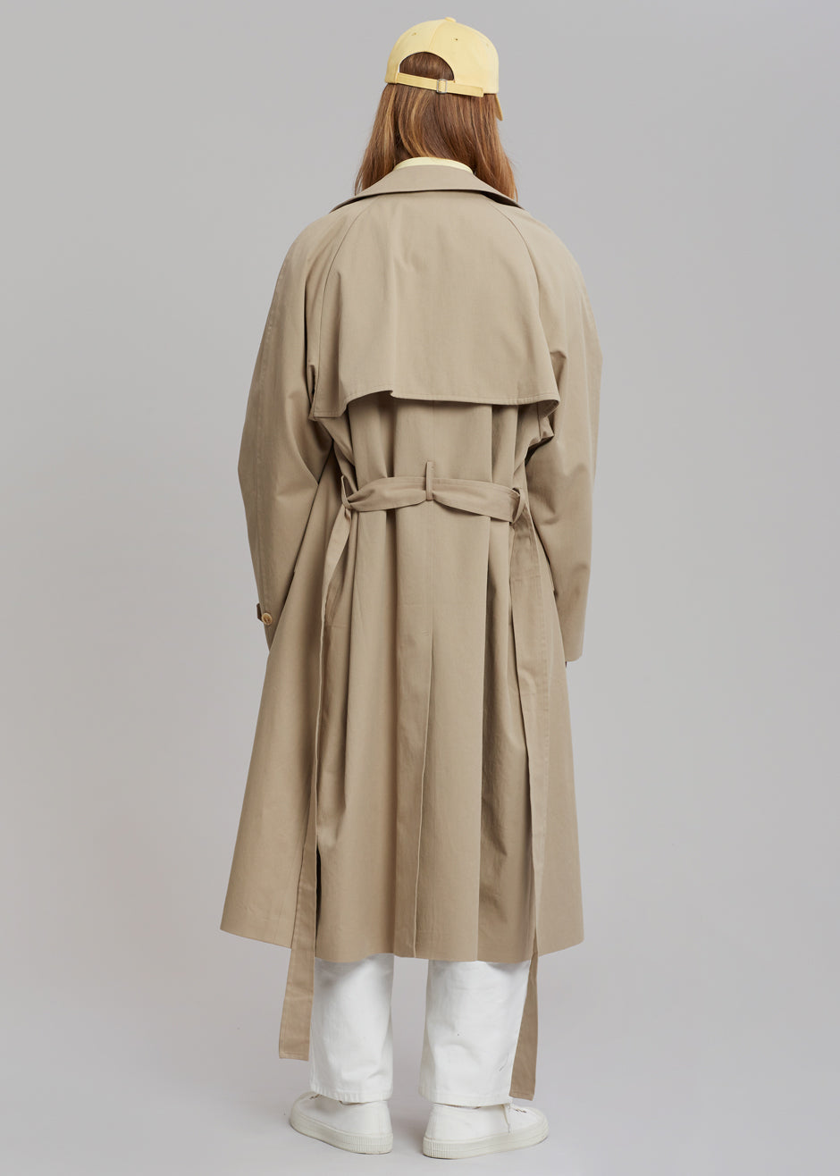 Umi Belted Trench Coat - Beige - 16