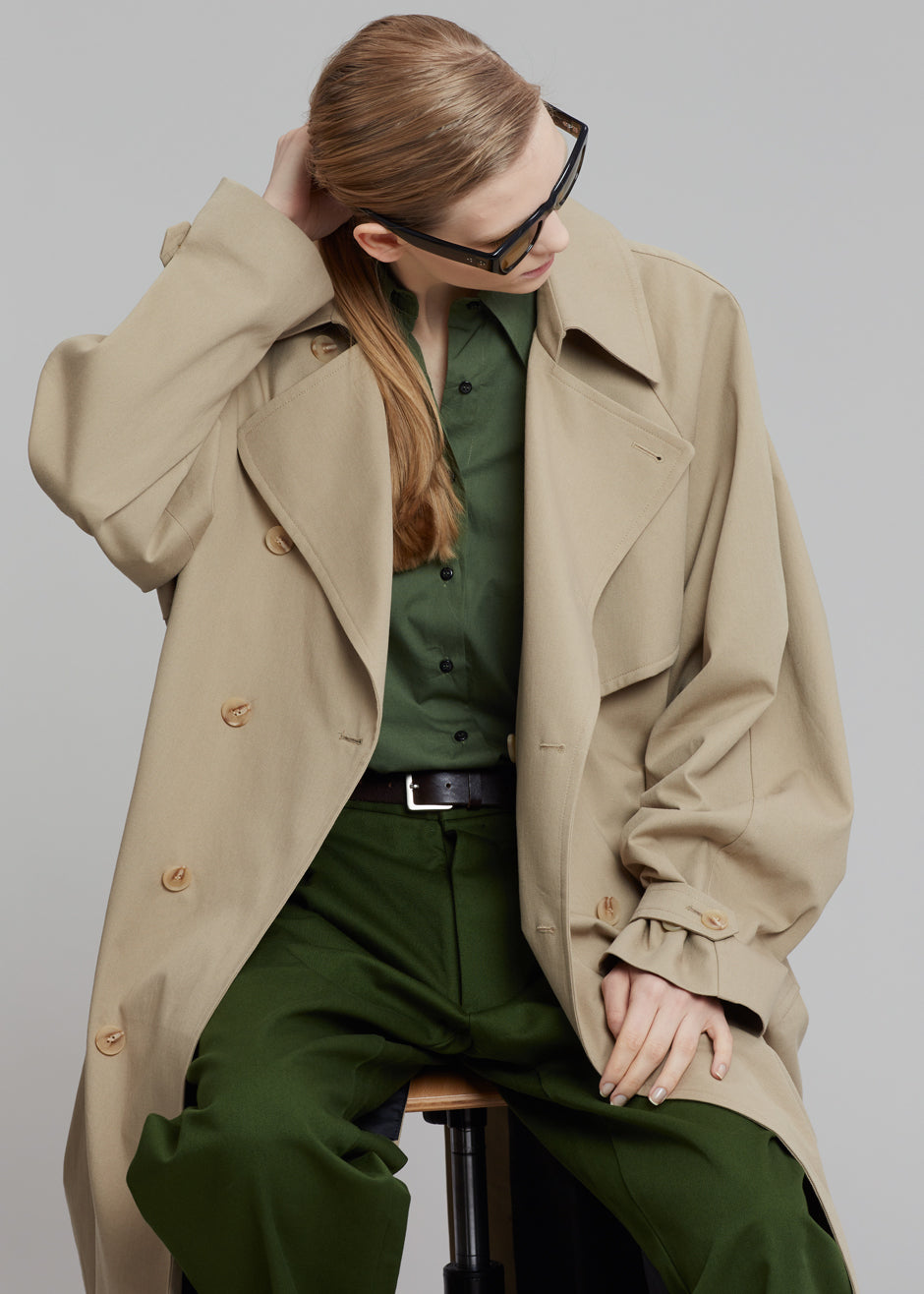 Umi Belted Trench Coat Beige – The Frankie Shop - Main Image