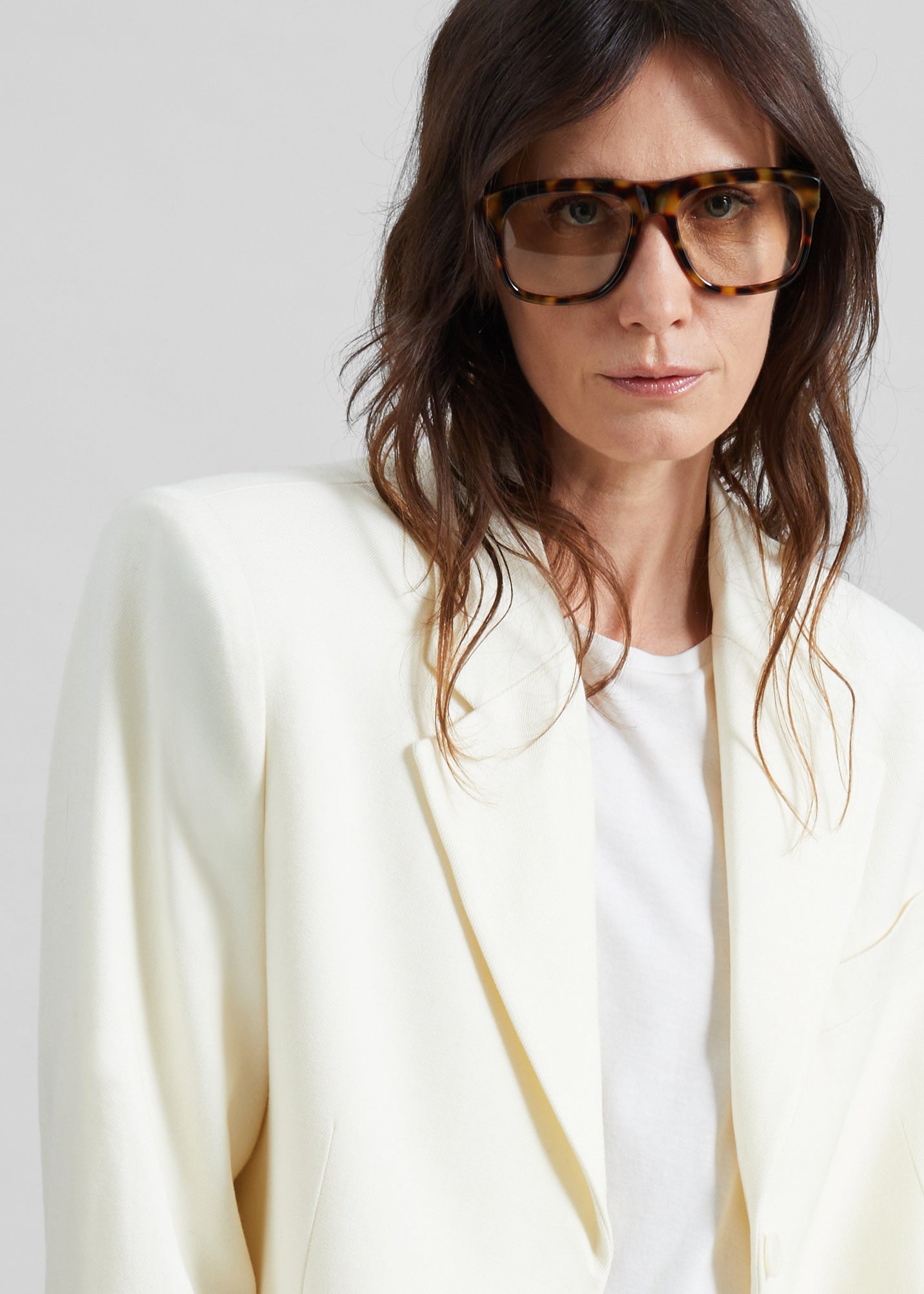 Halser Oversized Blazer - Ivory – The Frankie Shop