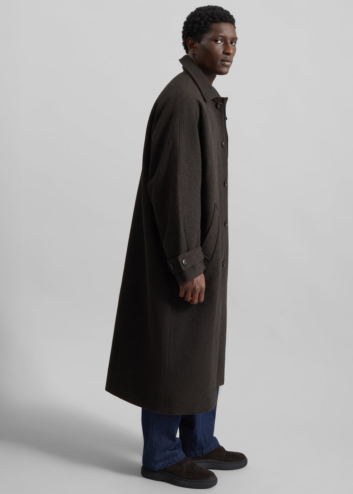 Zach Wool Blend Coat - Brown - 6