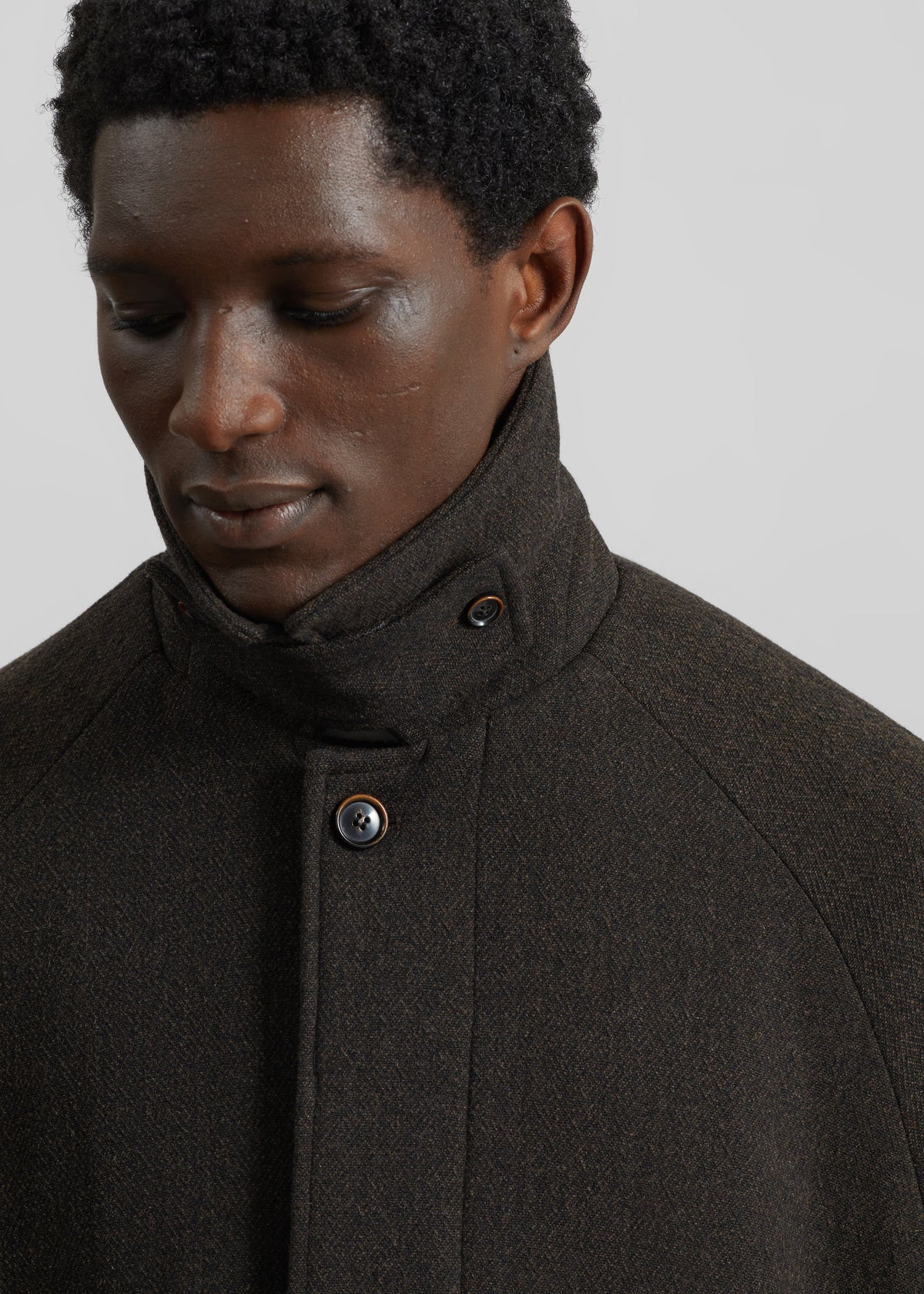 Zach Wool Blend Coat - Brown - 4