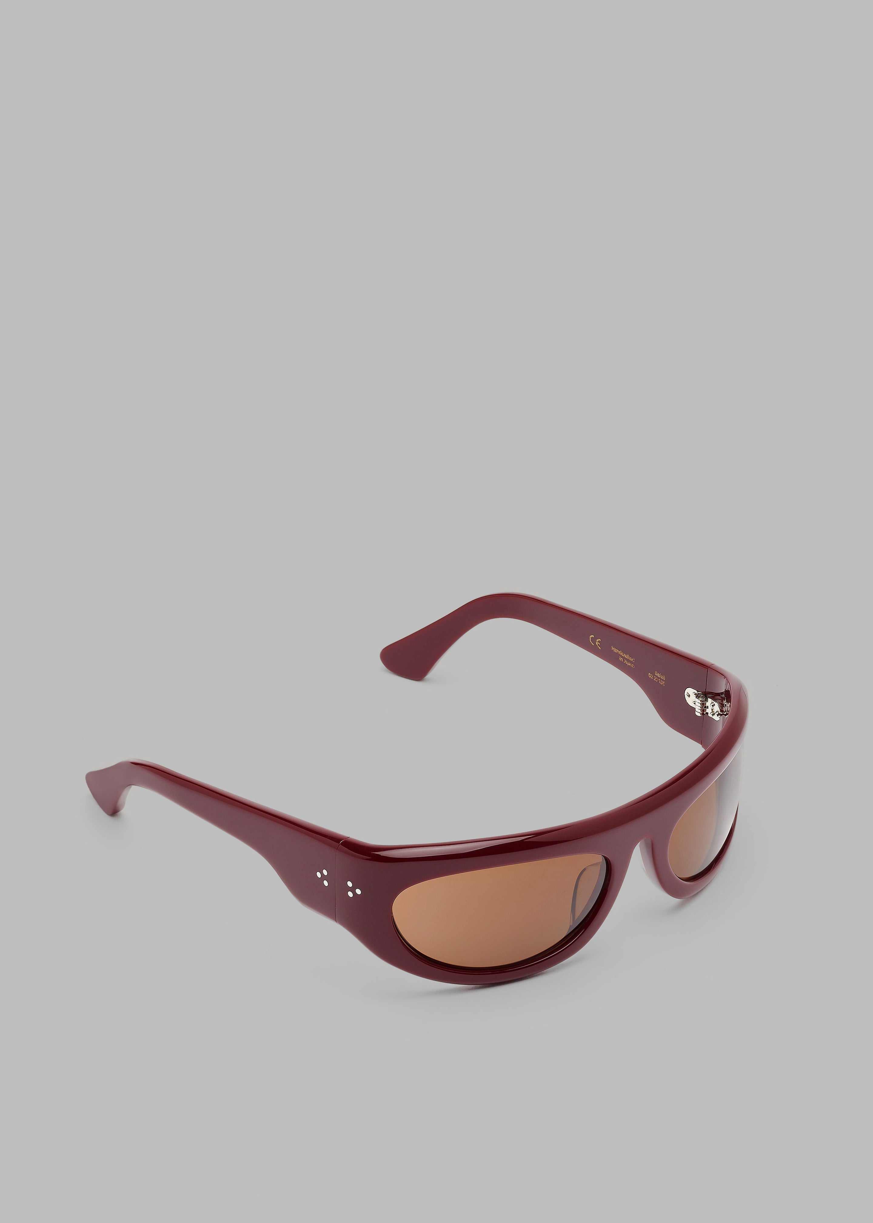 Port Tanger Safaa Sunglasses - Burgundy Acetate/Tobacco Lens - 3