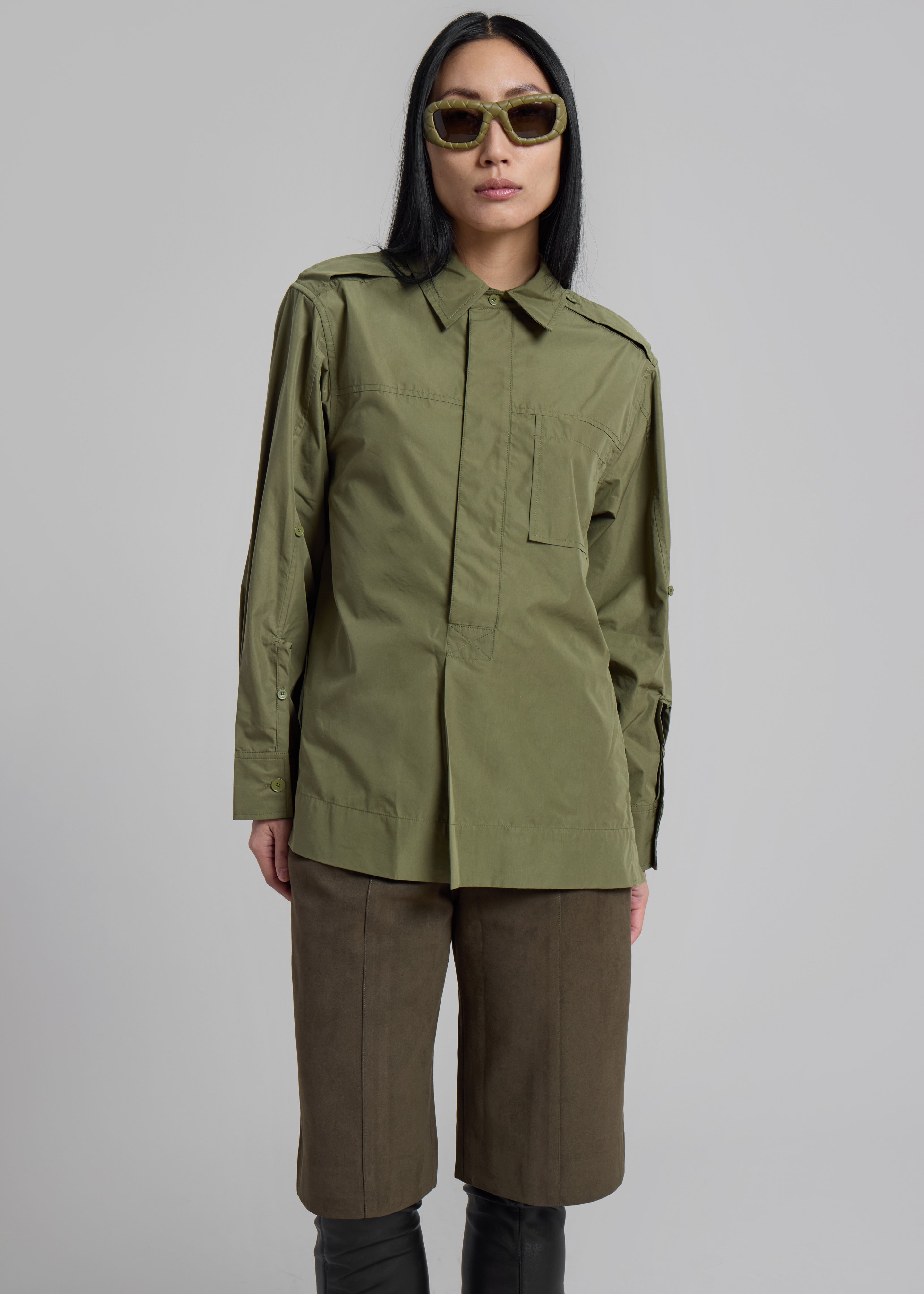 3.1 Phillip Lim Classic Relaxed Shirt - Olive - 3