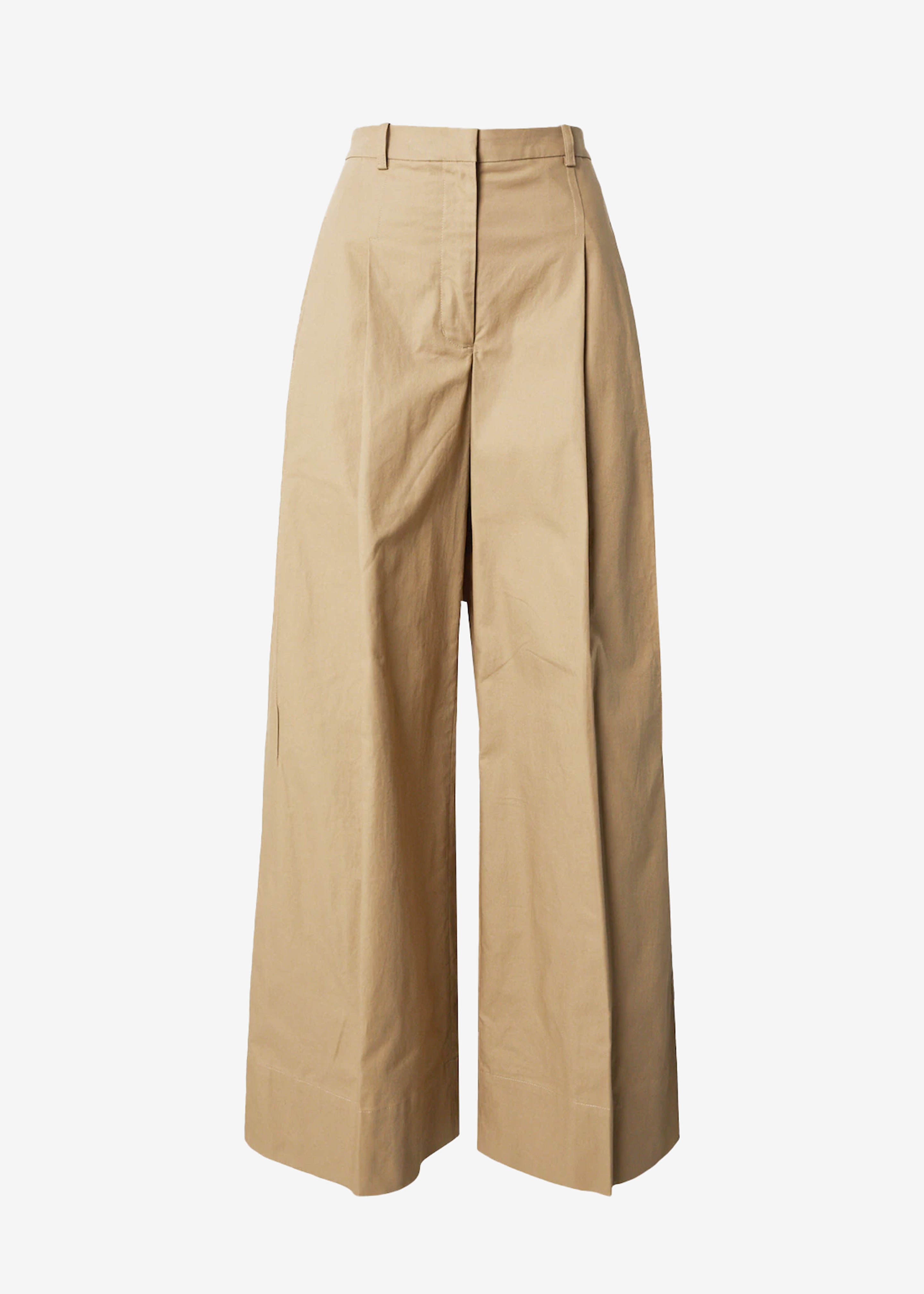 3.1 Phillip Lim Double Pleated Wide Leg Trousers - Khaki