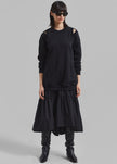 3.1 Phillip Lim French Terry Oversized Midi Dress - Black