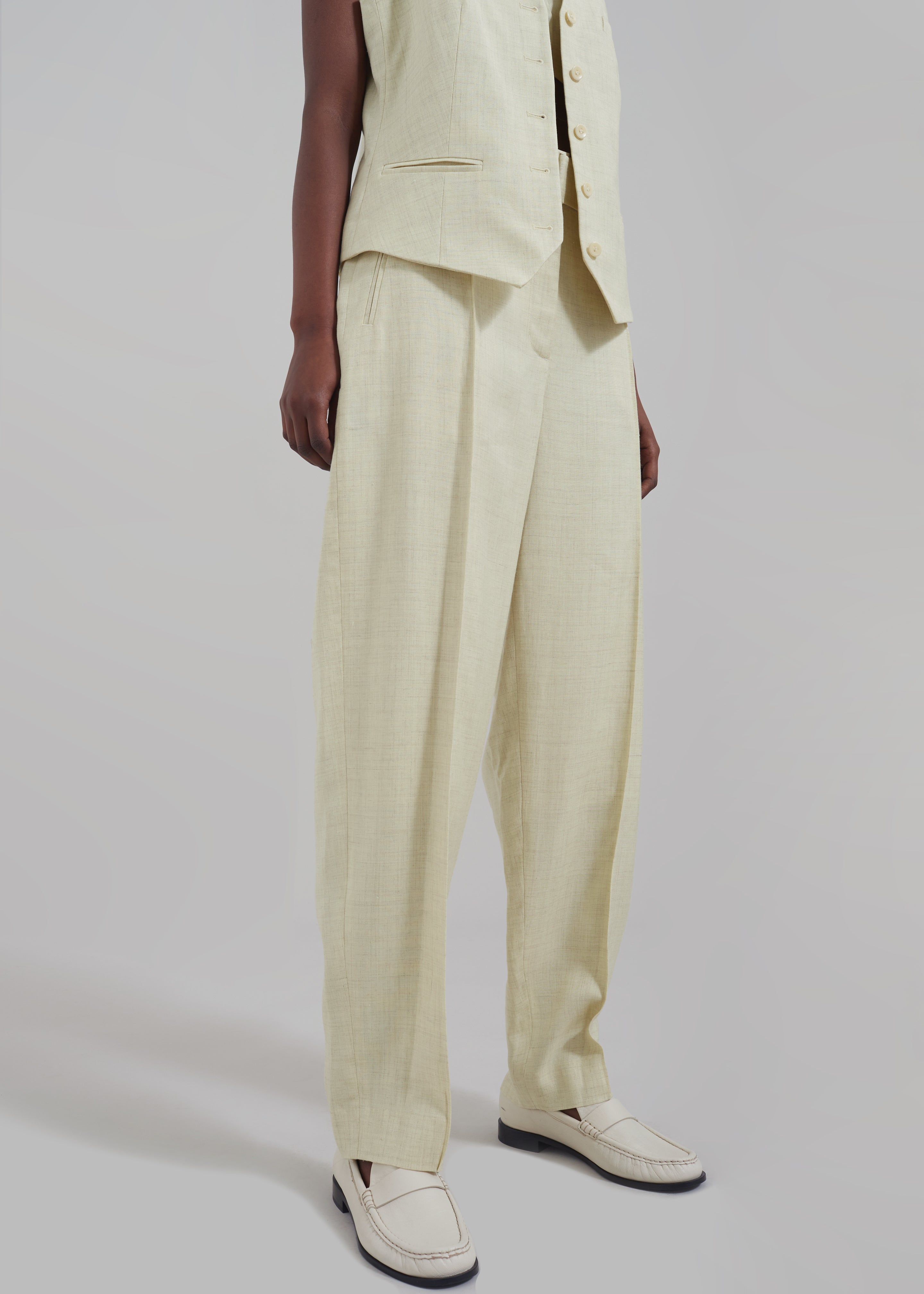 3.1 Phillip Lim Tailored Belted Tapered Trousers - Limoncello - 6