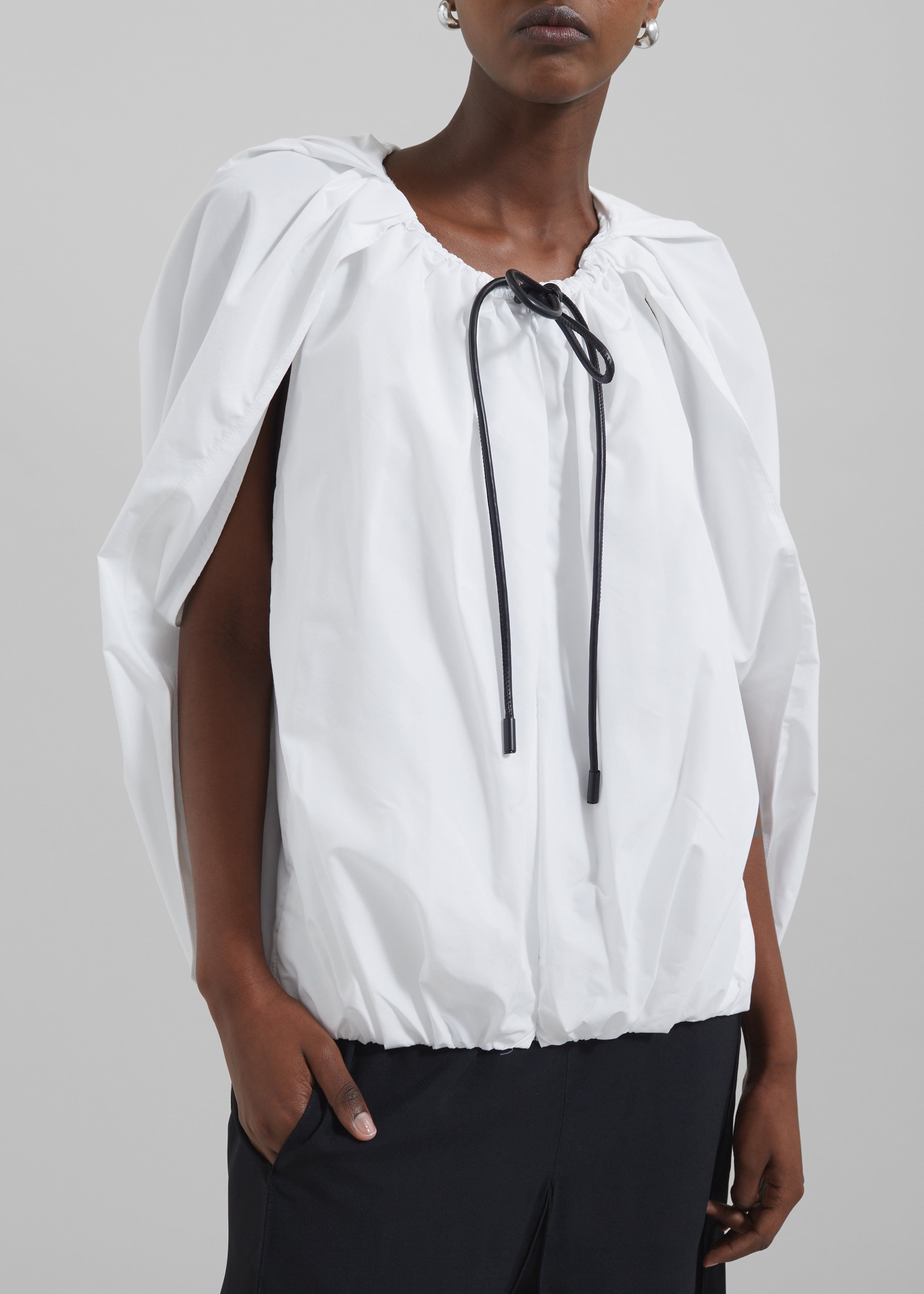 3.1 Phillip Lim Cocoon Zip Top - White