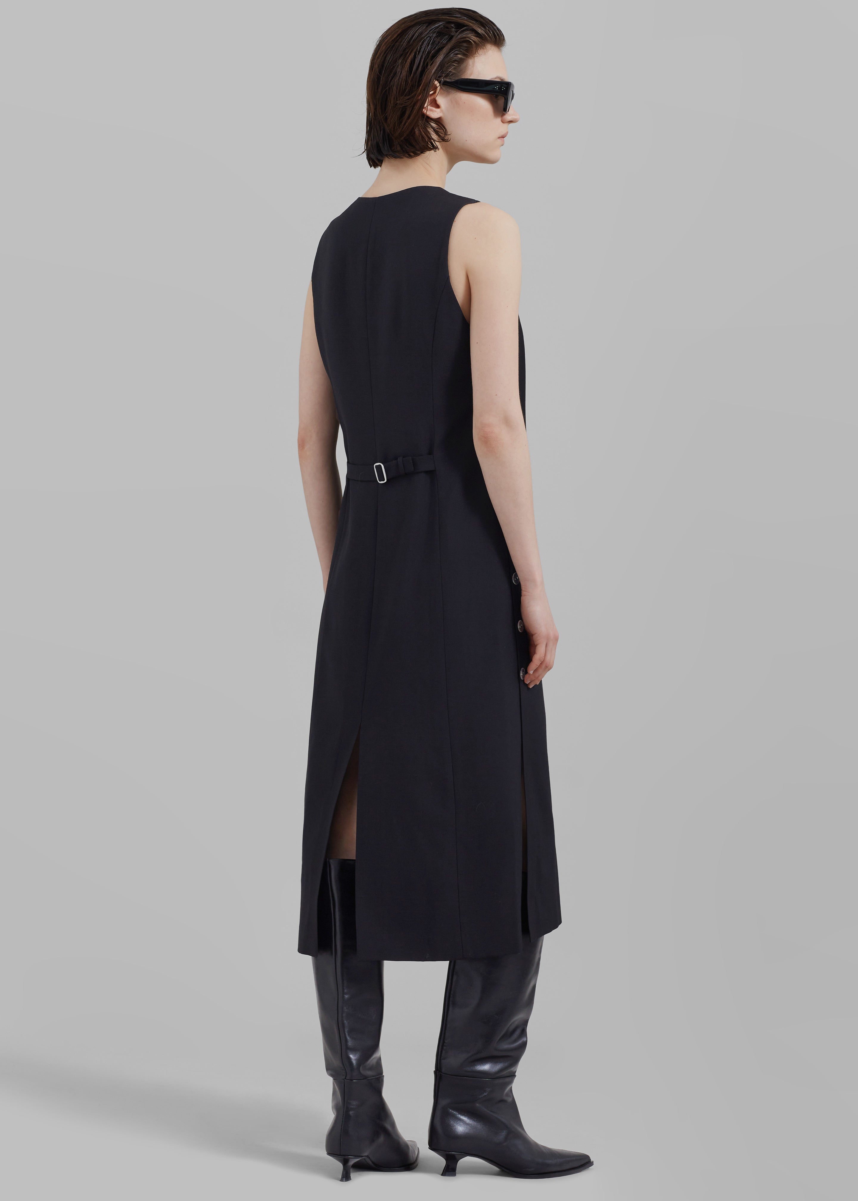 3.1 Phillip Lim Tailored Vest Dress with Set-In Bra - Black - 7