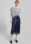 3.1 Phillip Lim Striped Draped T-Shirt Slip Combo Dress - White Multi Stripe