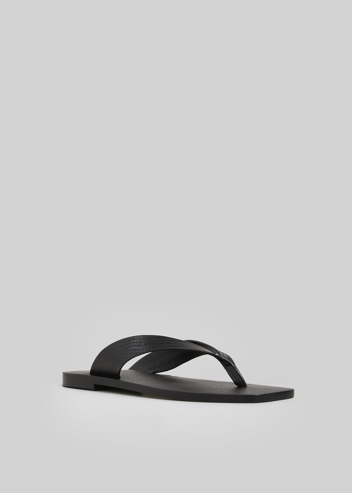 A.Emery The Kinto Sandals - Black Embossed Lizard - 4