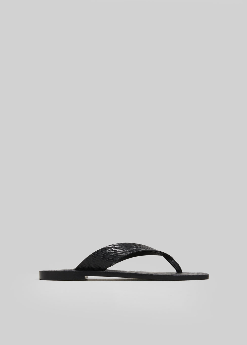A.Emery The Kinto Sandals - Black Embossed Lizard
