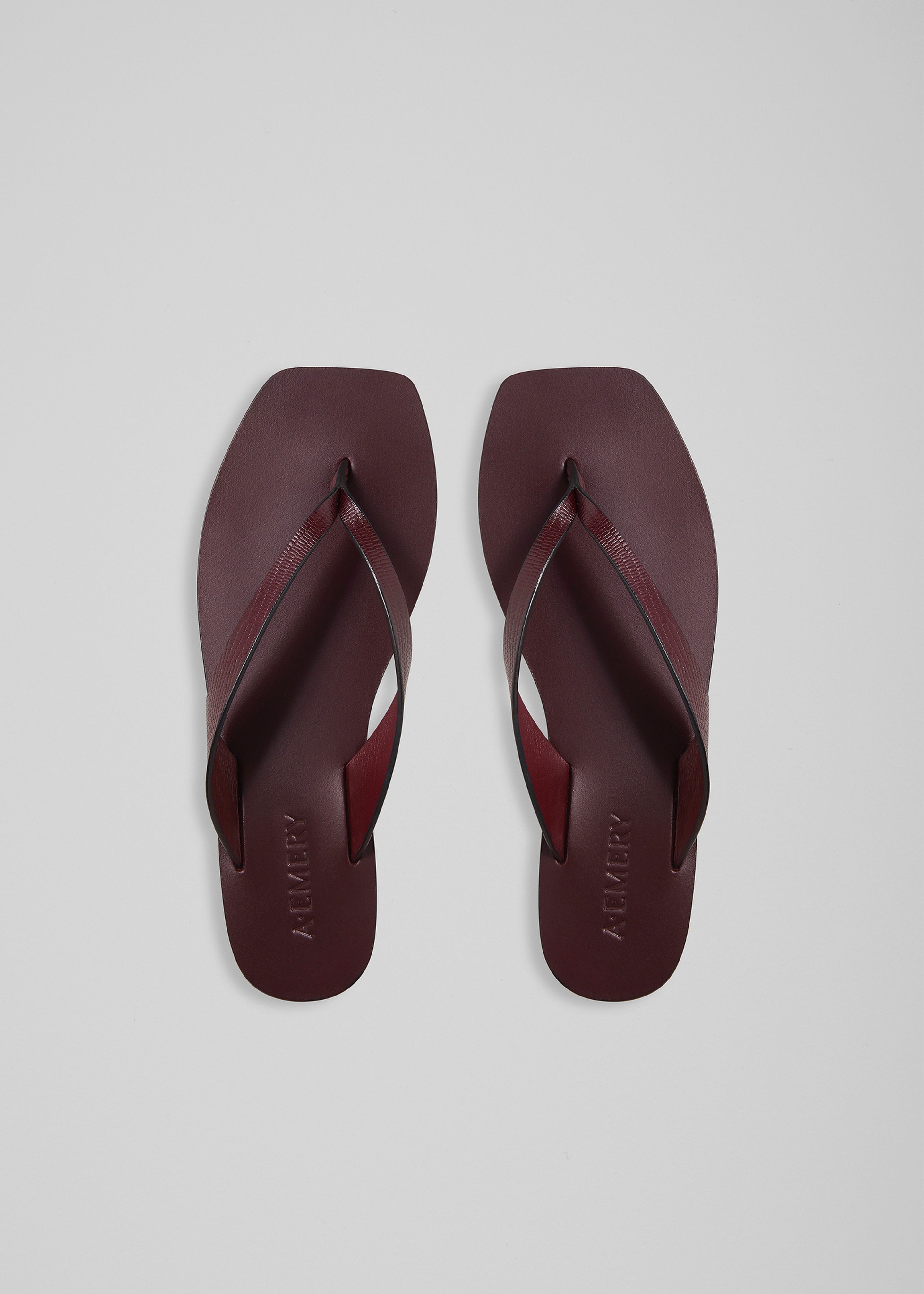 A.Emery The Kinto Sandals - Mulberry Embossed Lizard - 1