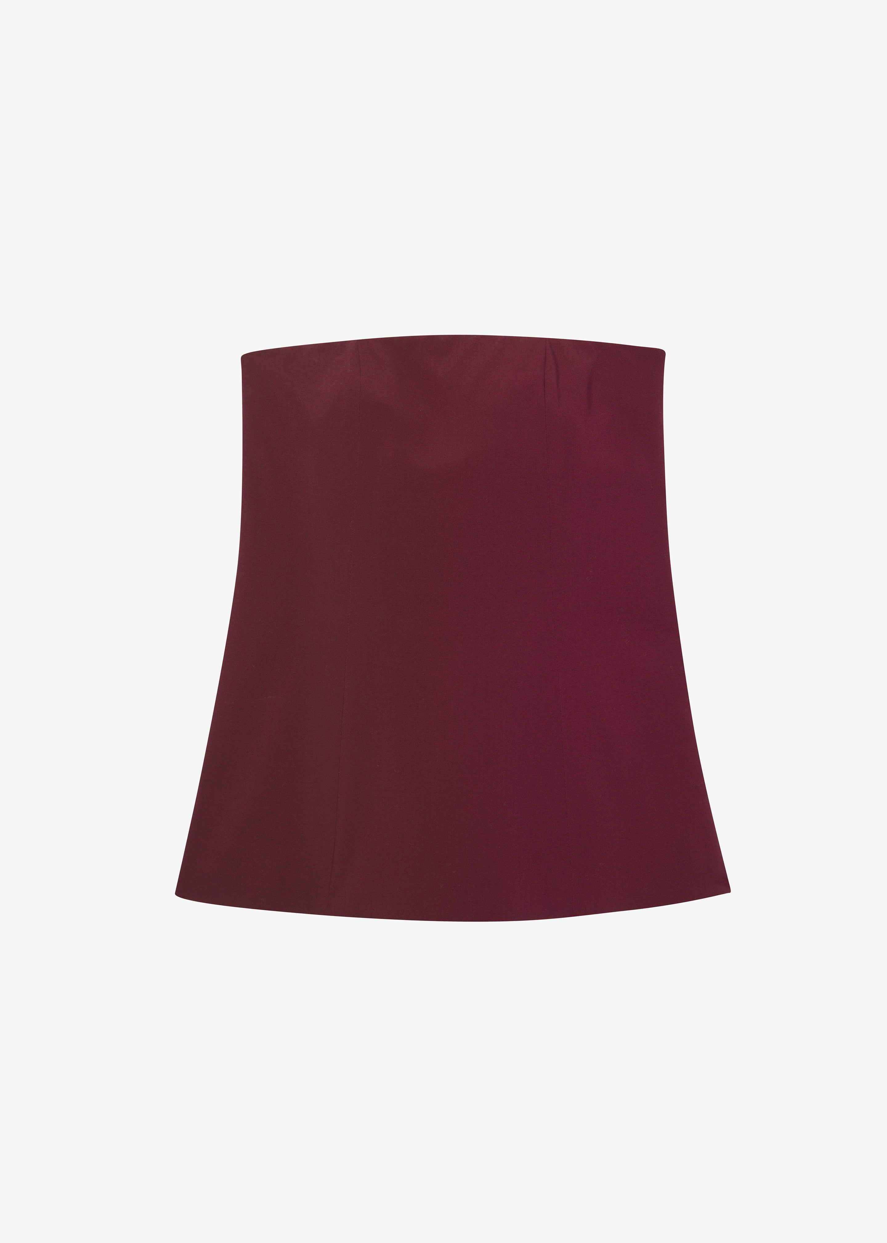 Abbie Strapless Top - Burgundy - 13