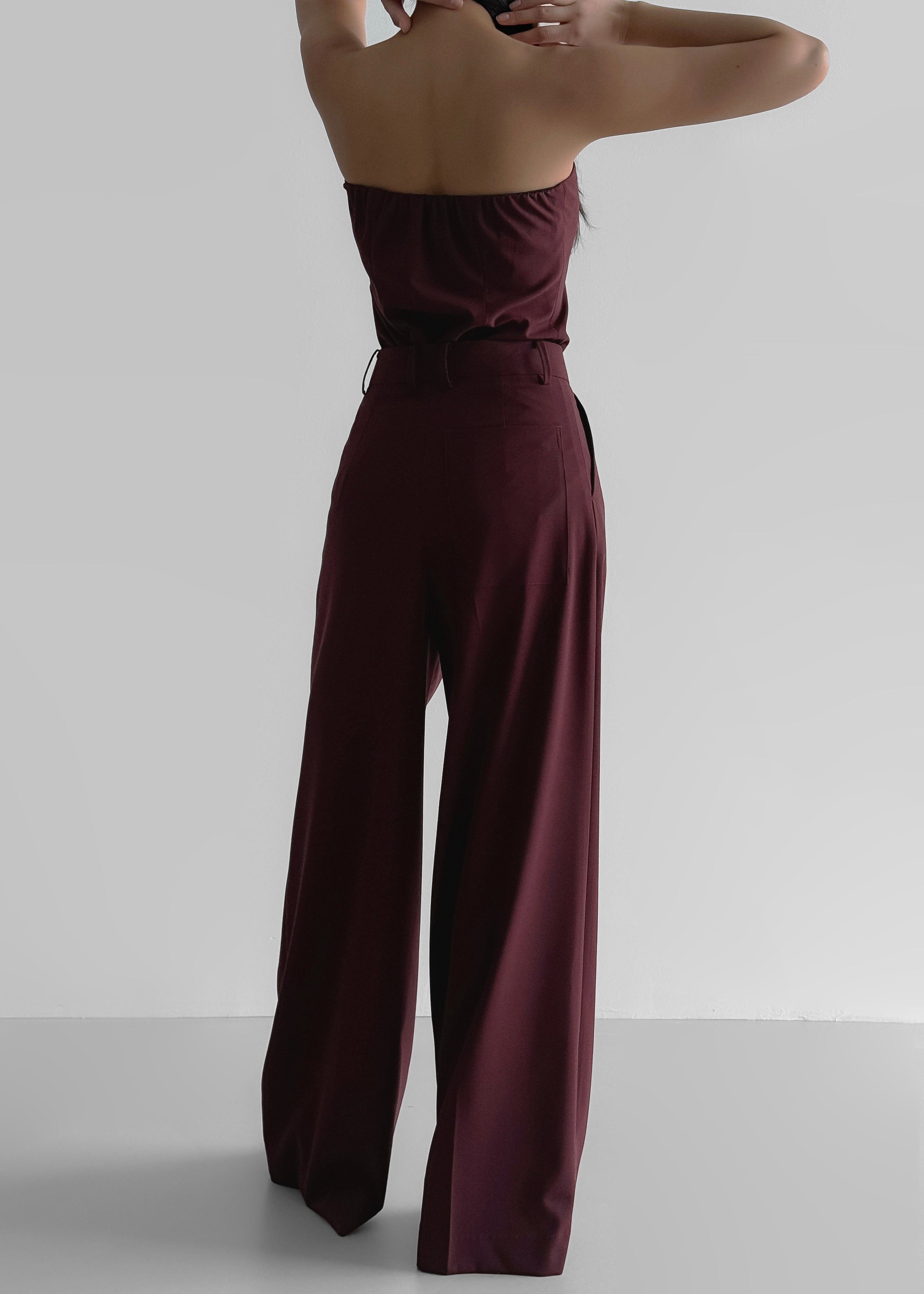 Abbie Trousers - Burgundy - 9