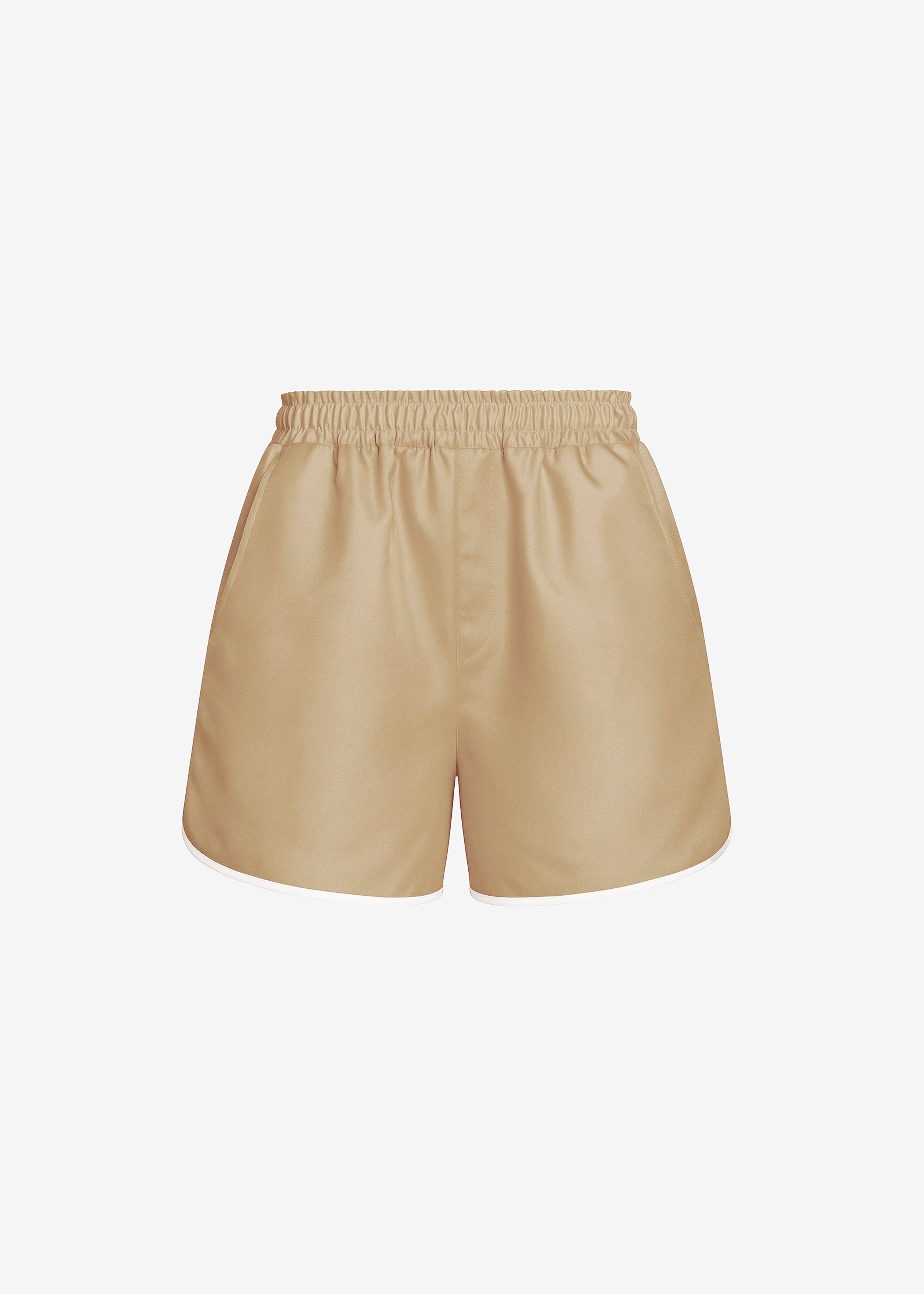 Adia Satin Boxer Shorts - Beige - 8