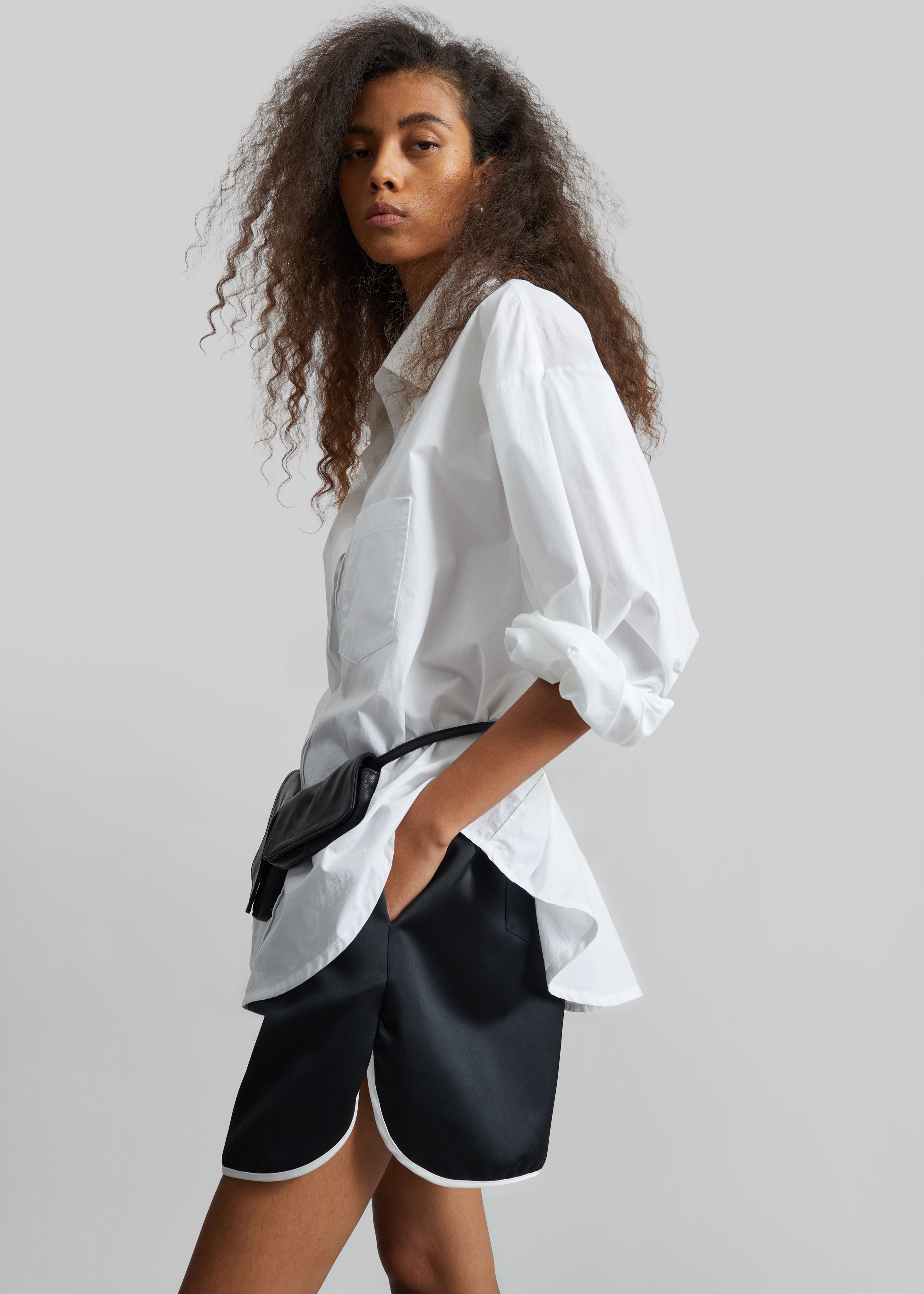 Adia Satin Boxer Shorts - Black – The Frankie Shop