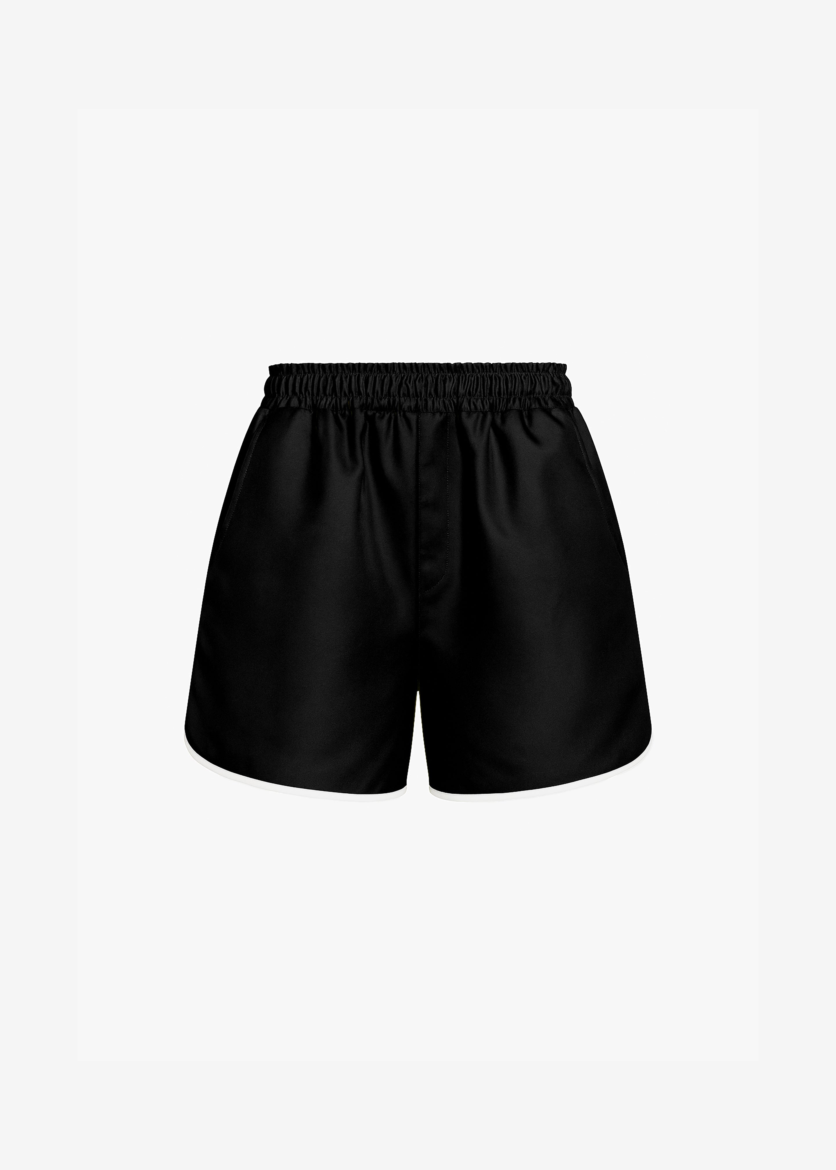 Adia Satin Boxer Shorts - Black - 11