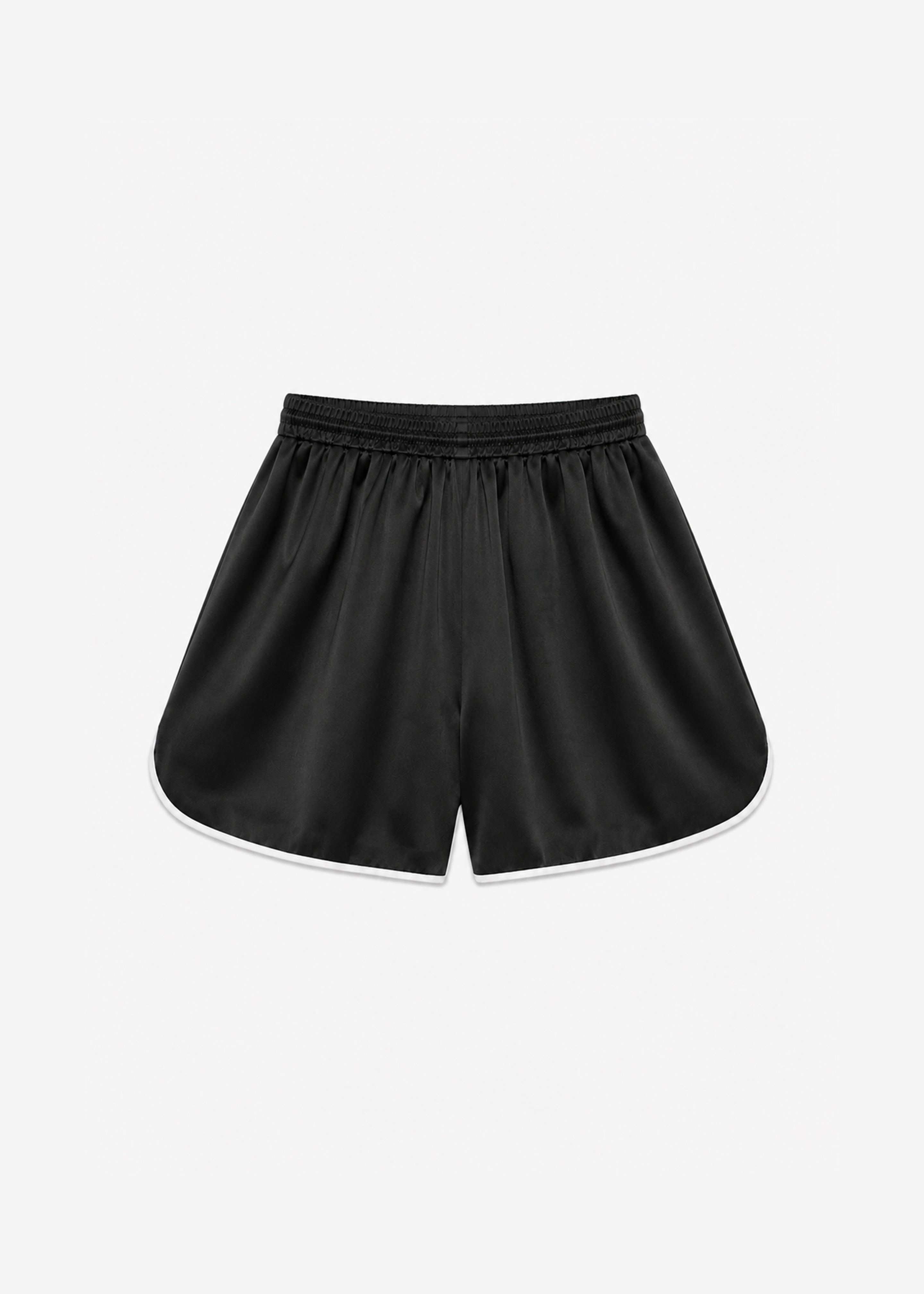 Adia Satin Boxer Shorts - Black - 11