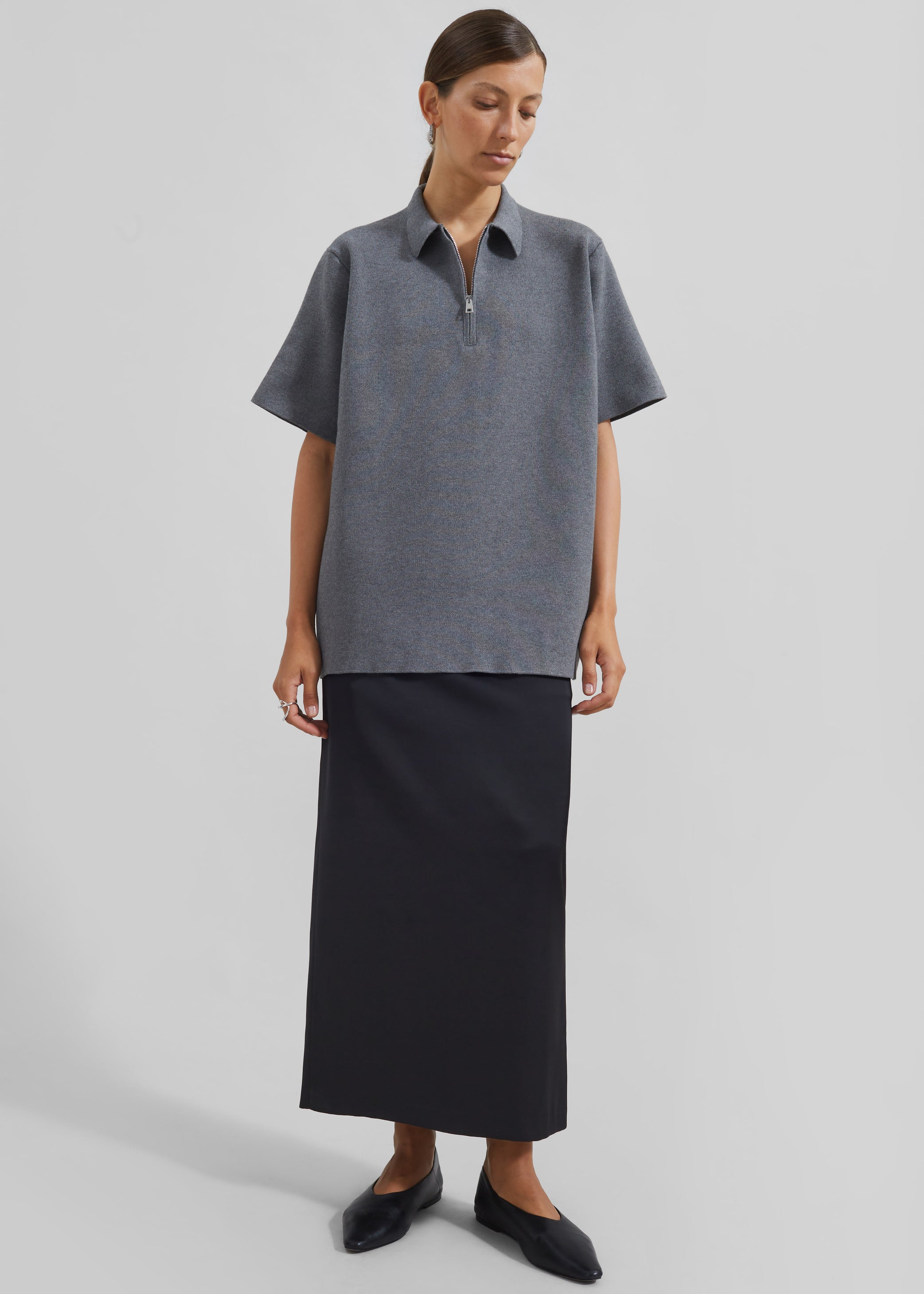 Shop the look image for Adriana Midi Skirt - Black