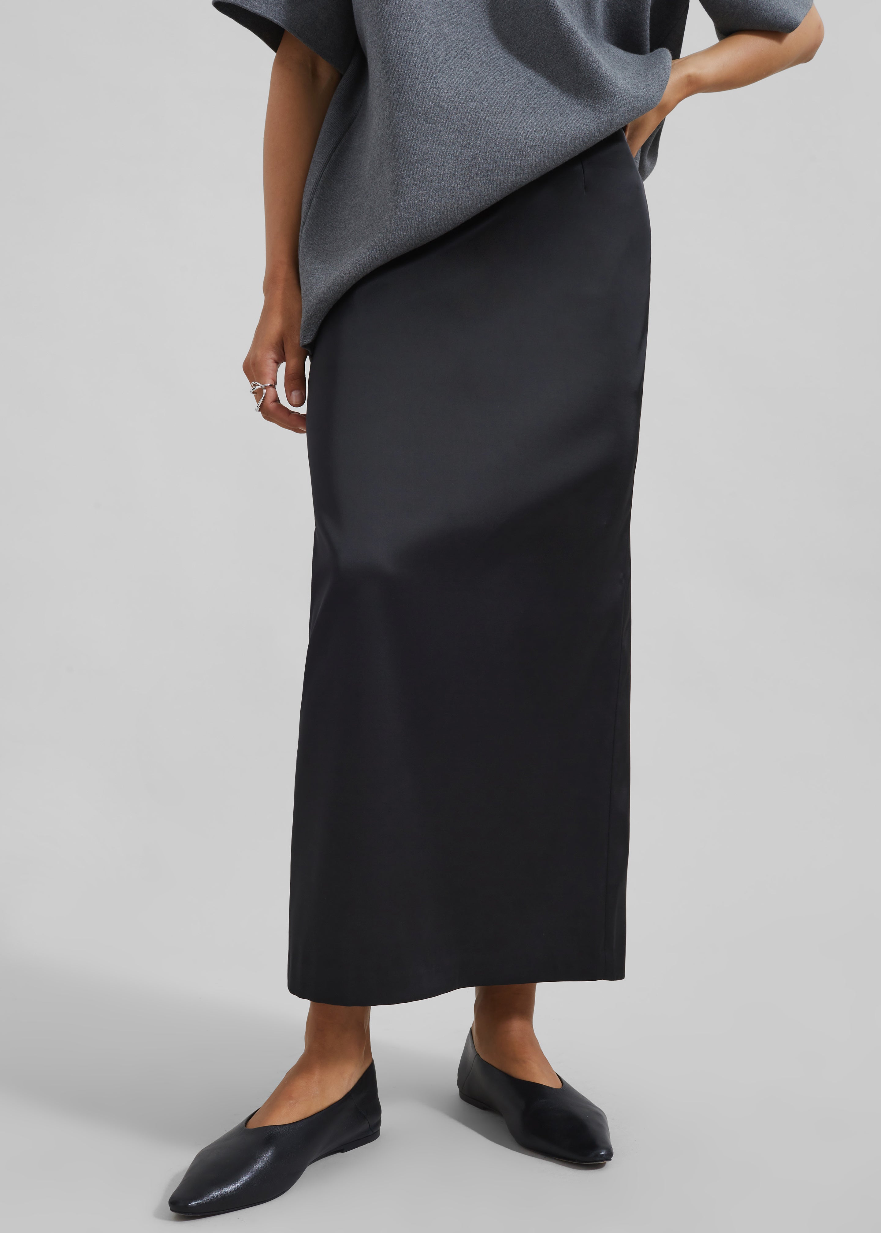 Adriana Midi Skirt - Black - 3