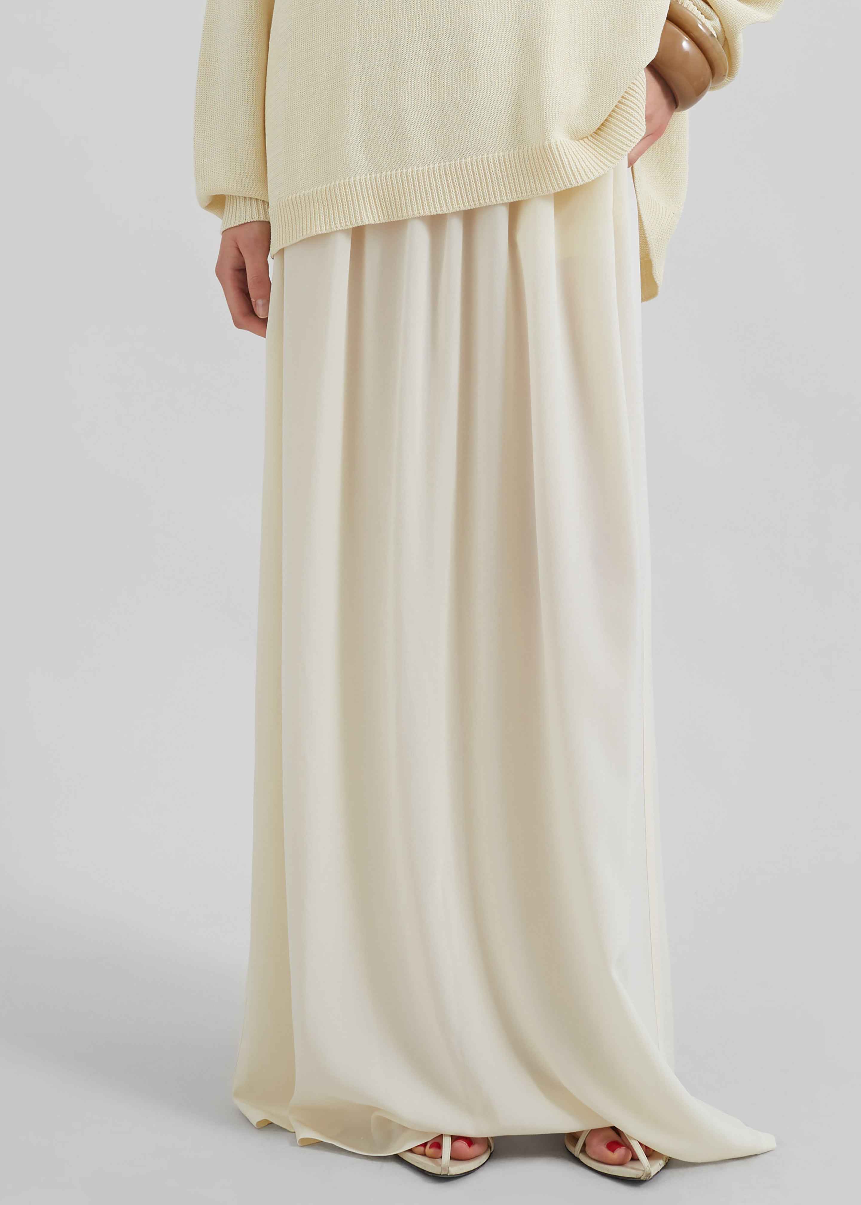 Aeson Maxi Skirt - Pale Yellow - 2