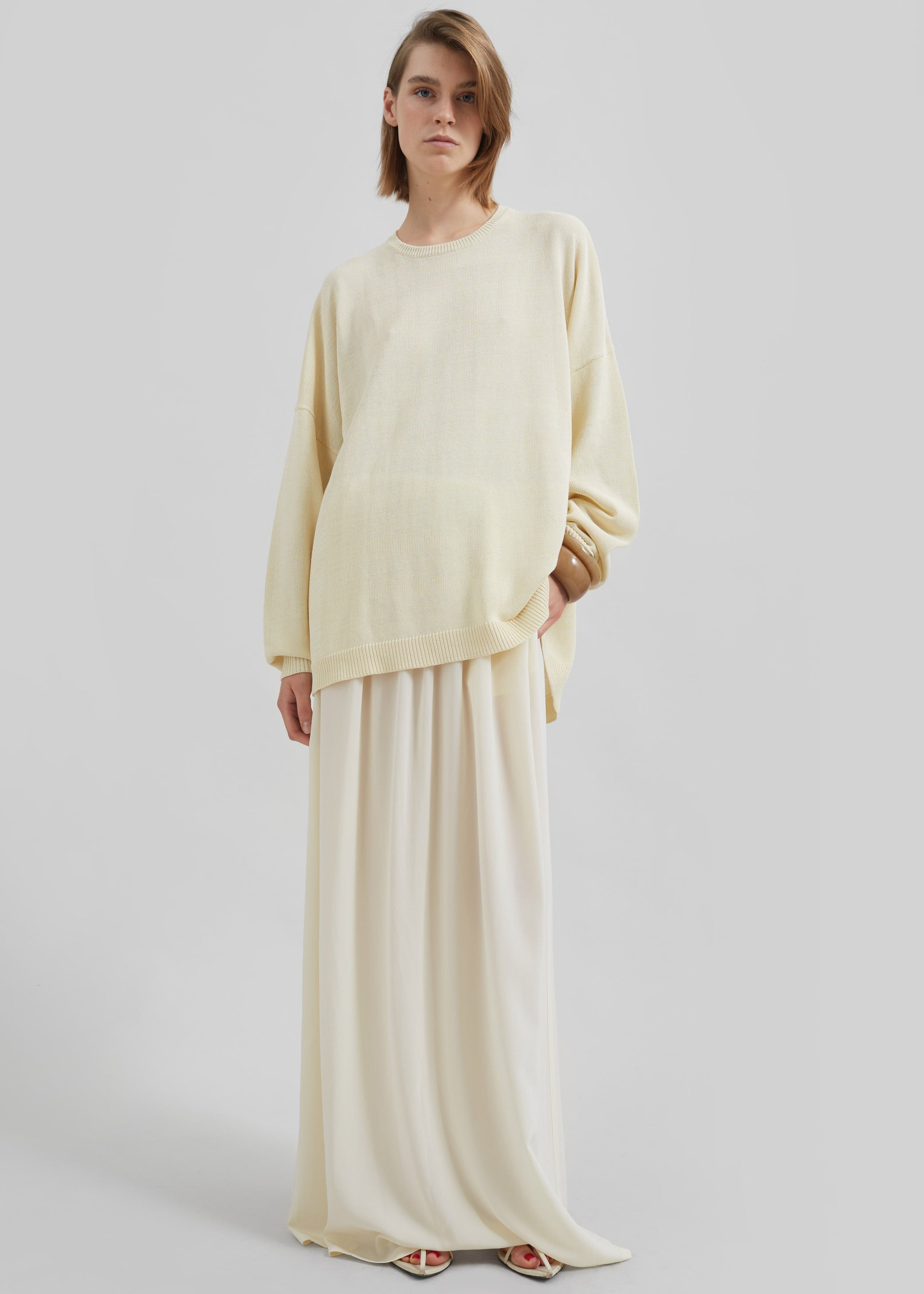 Shop the look image for Aeson Maxi Skirt - Pale Yellow