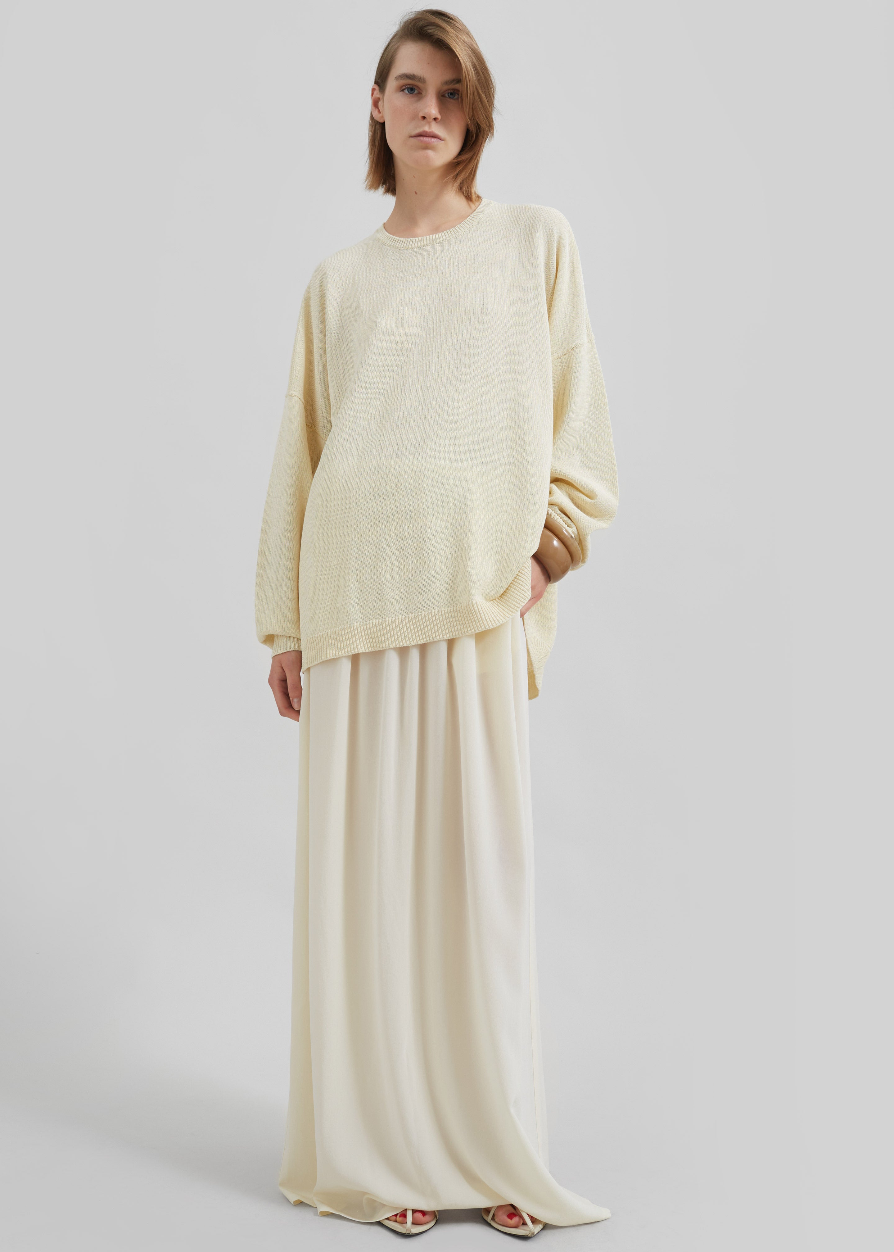 Aeson Maxi Skirt - Pale Yellow - 1