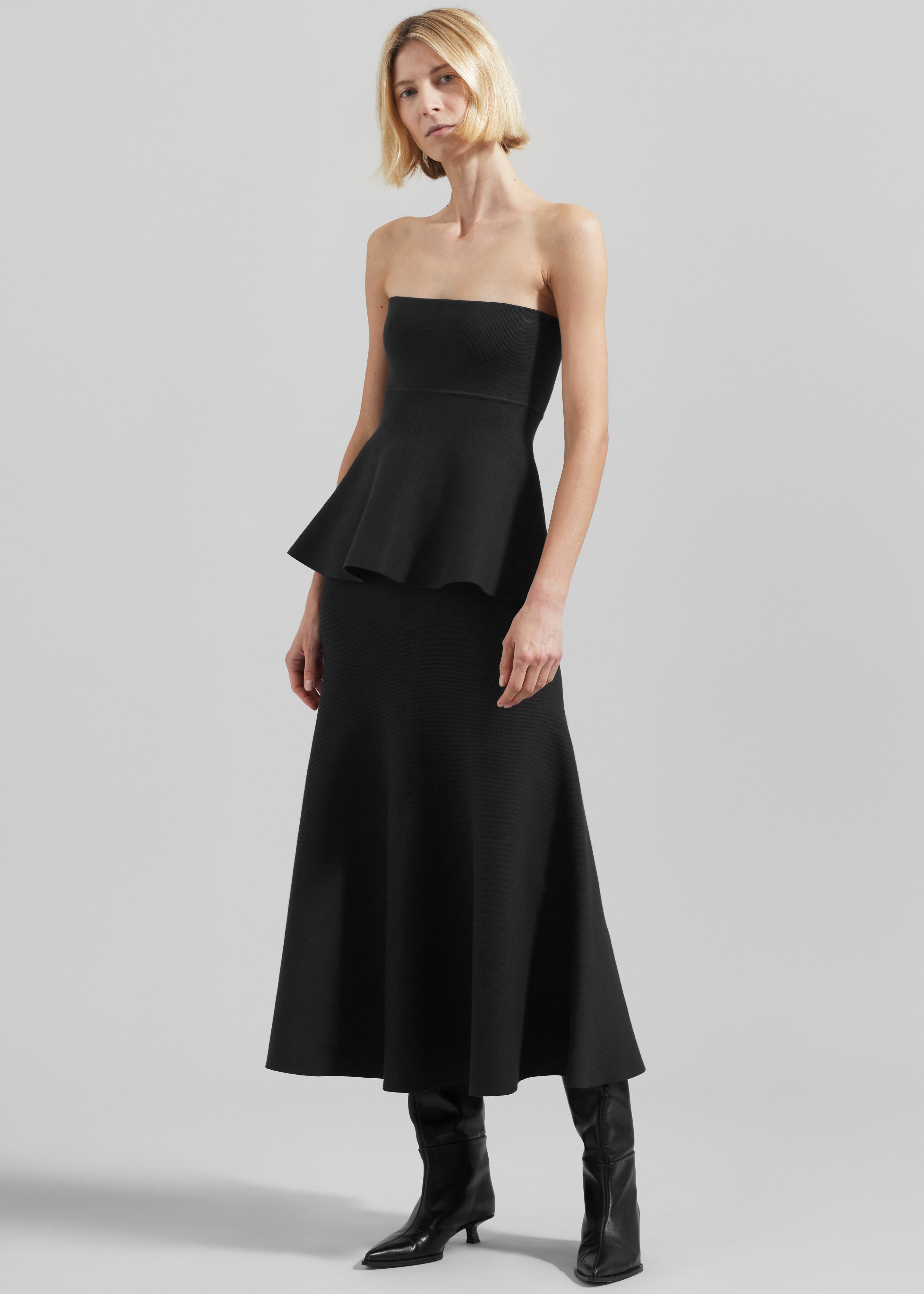 Agathe Knit Bustier - Black - 10