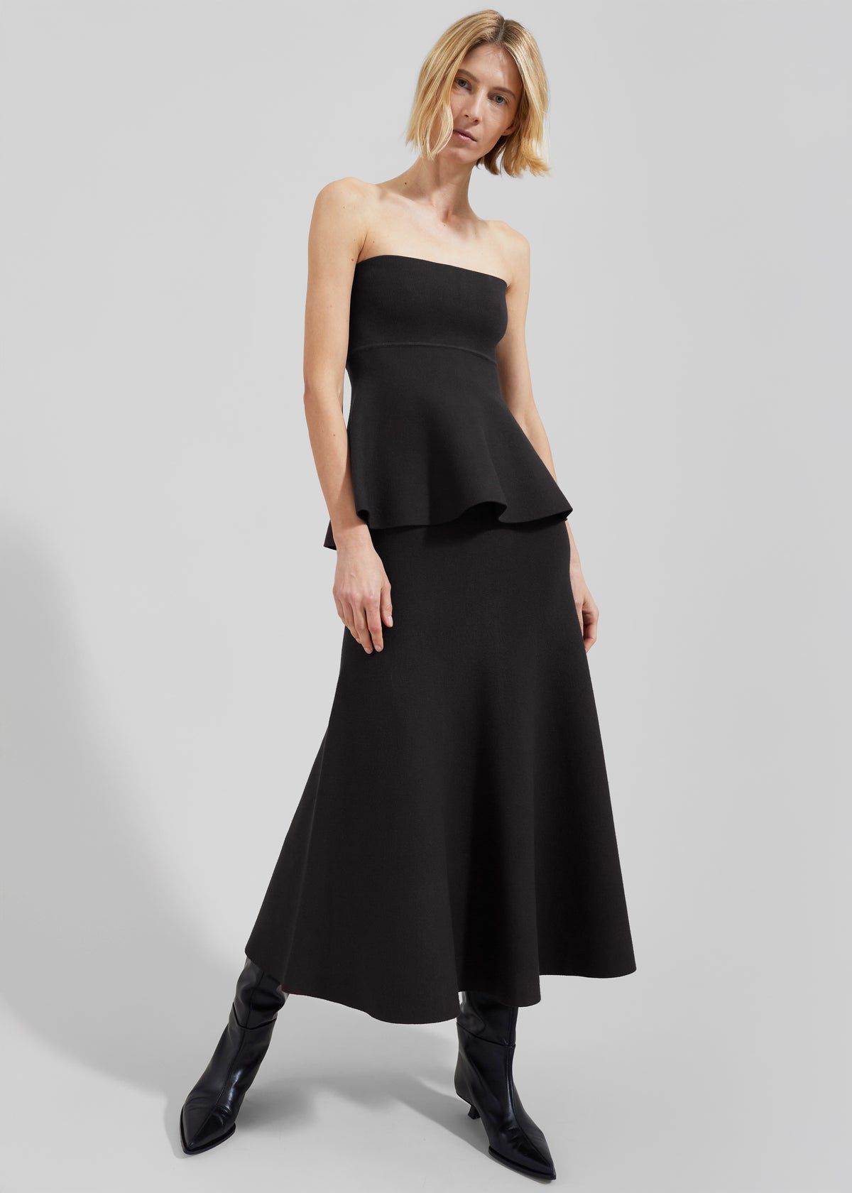 Agathe Knit Bustier - Black - 4