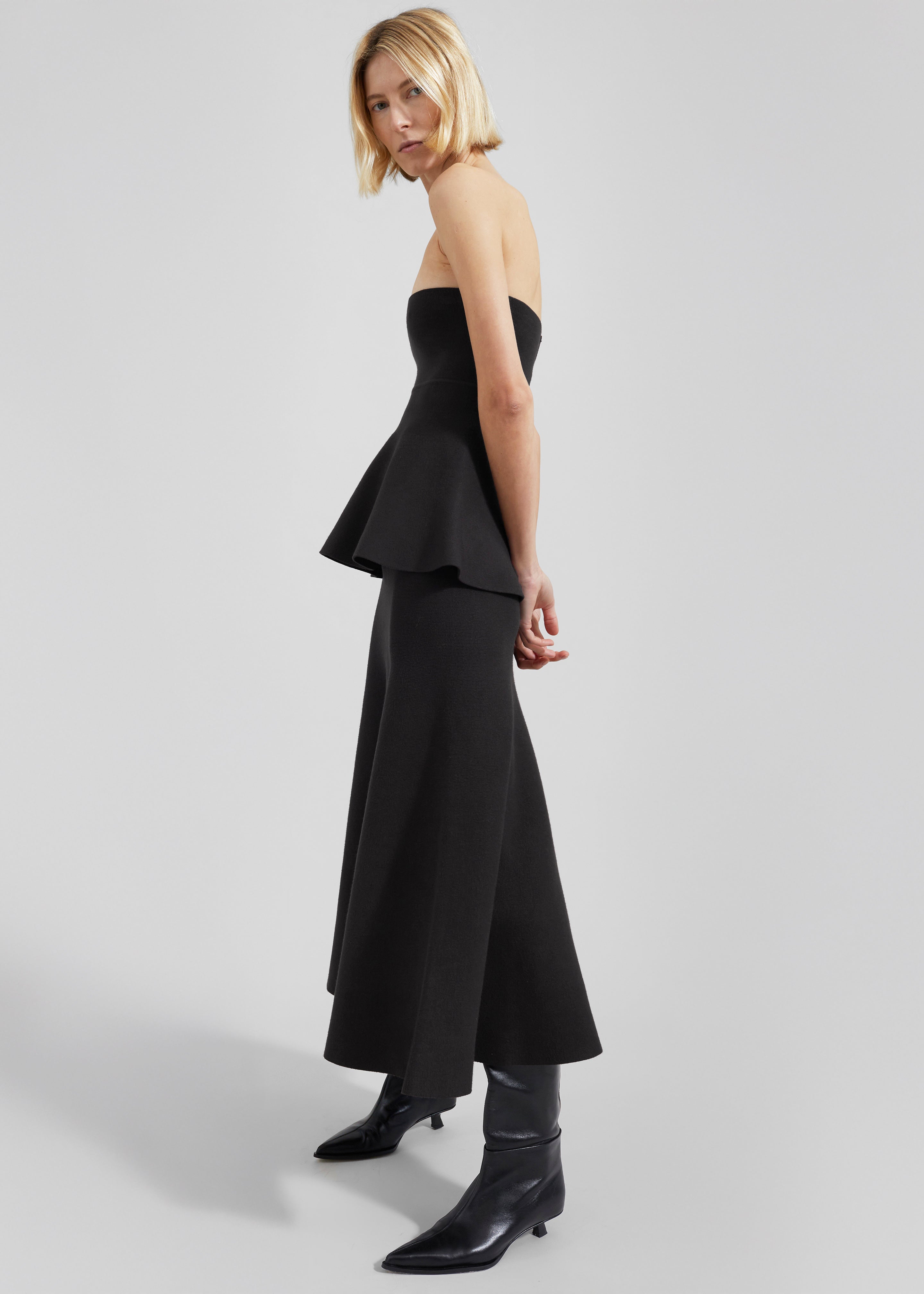 Agathe Knit Bustier - Black - 3