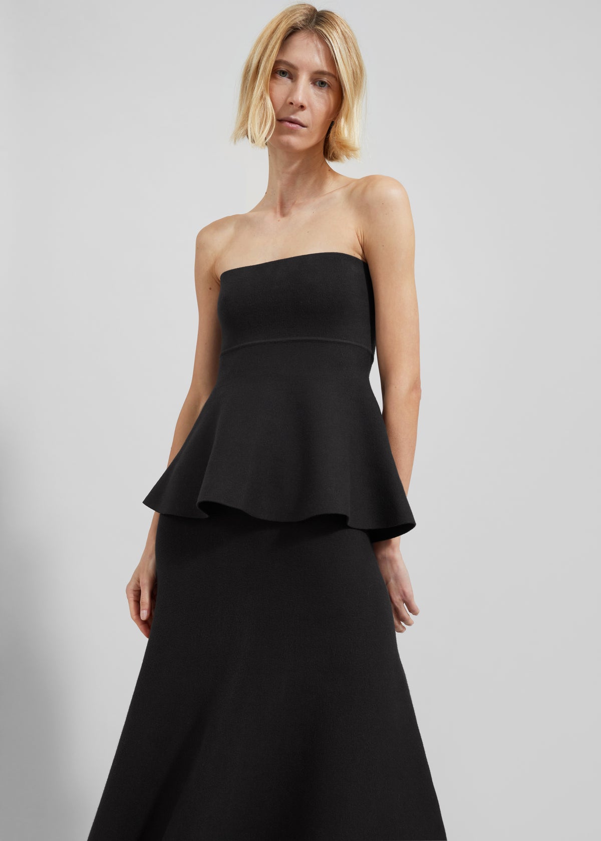 Agathe Knit Bustier - Black - 2