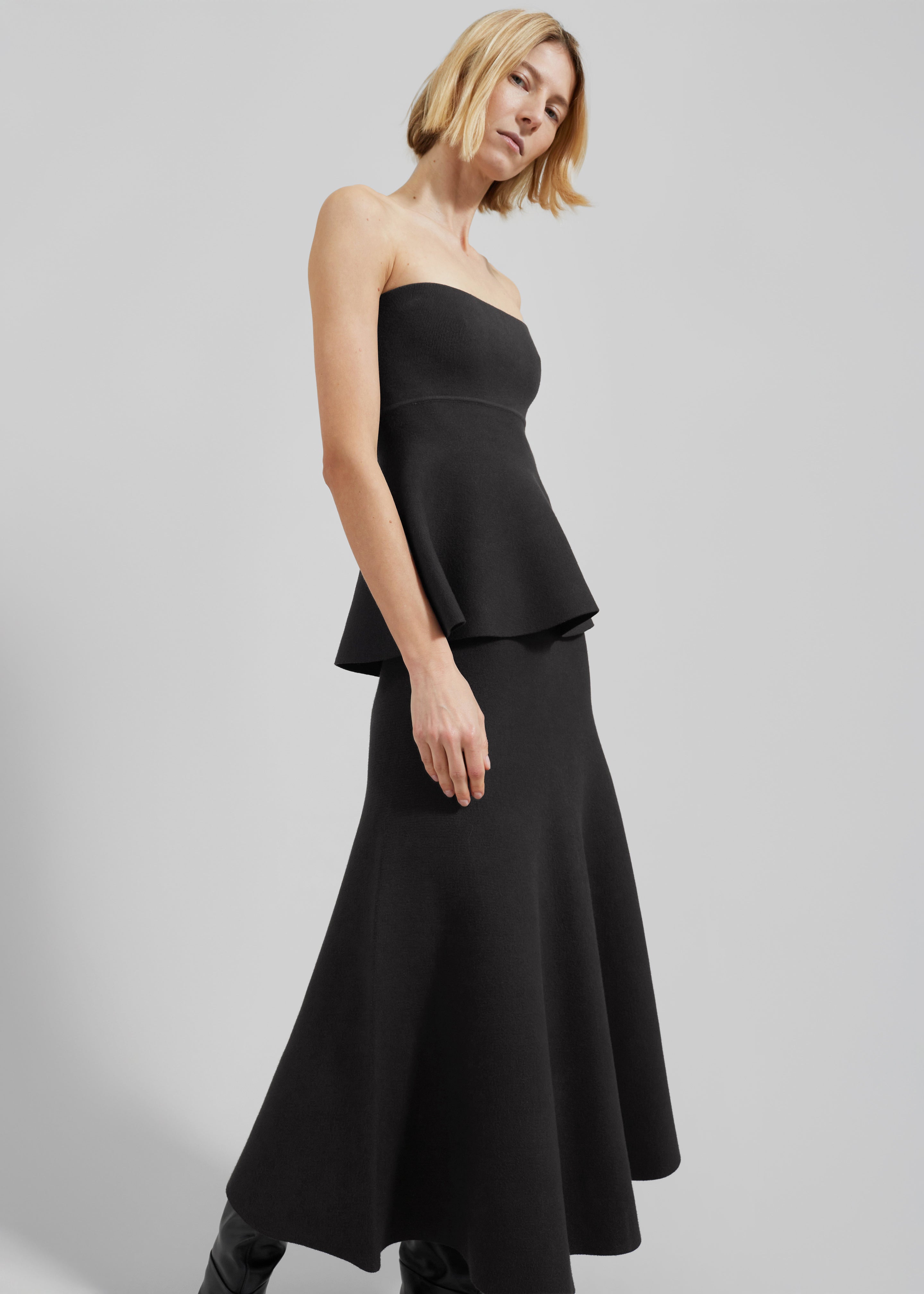 Agathe Knit Bustier - Black - 9