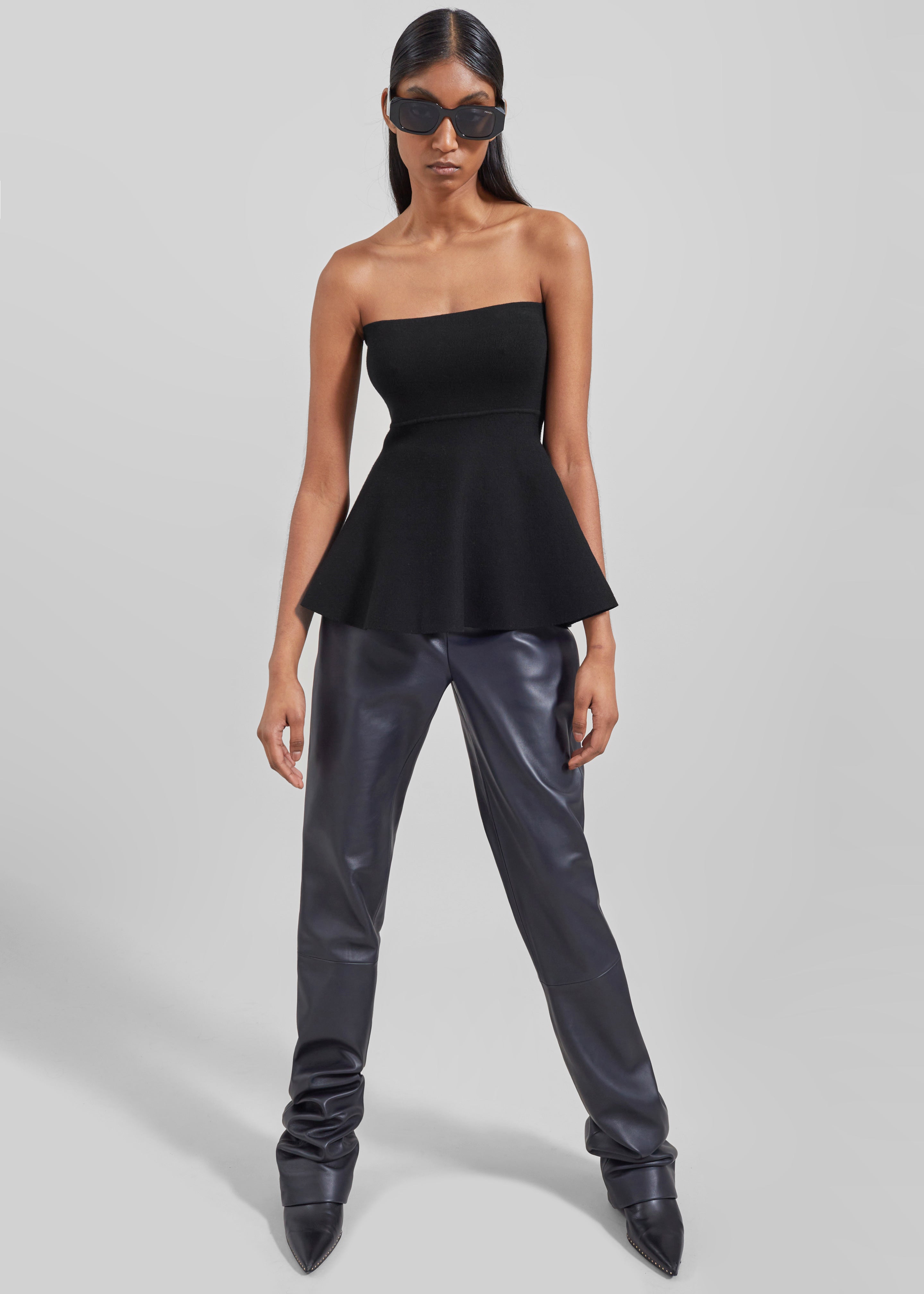 Agathe Knit Bustier - Black - 1