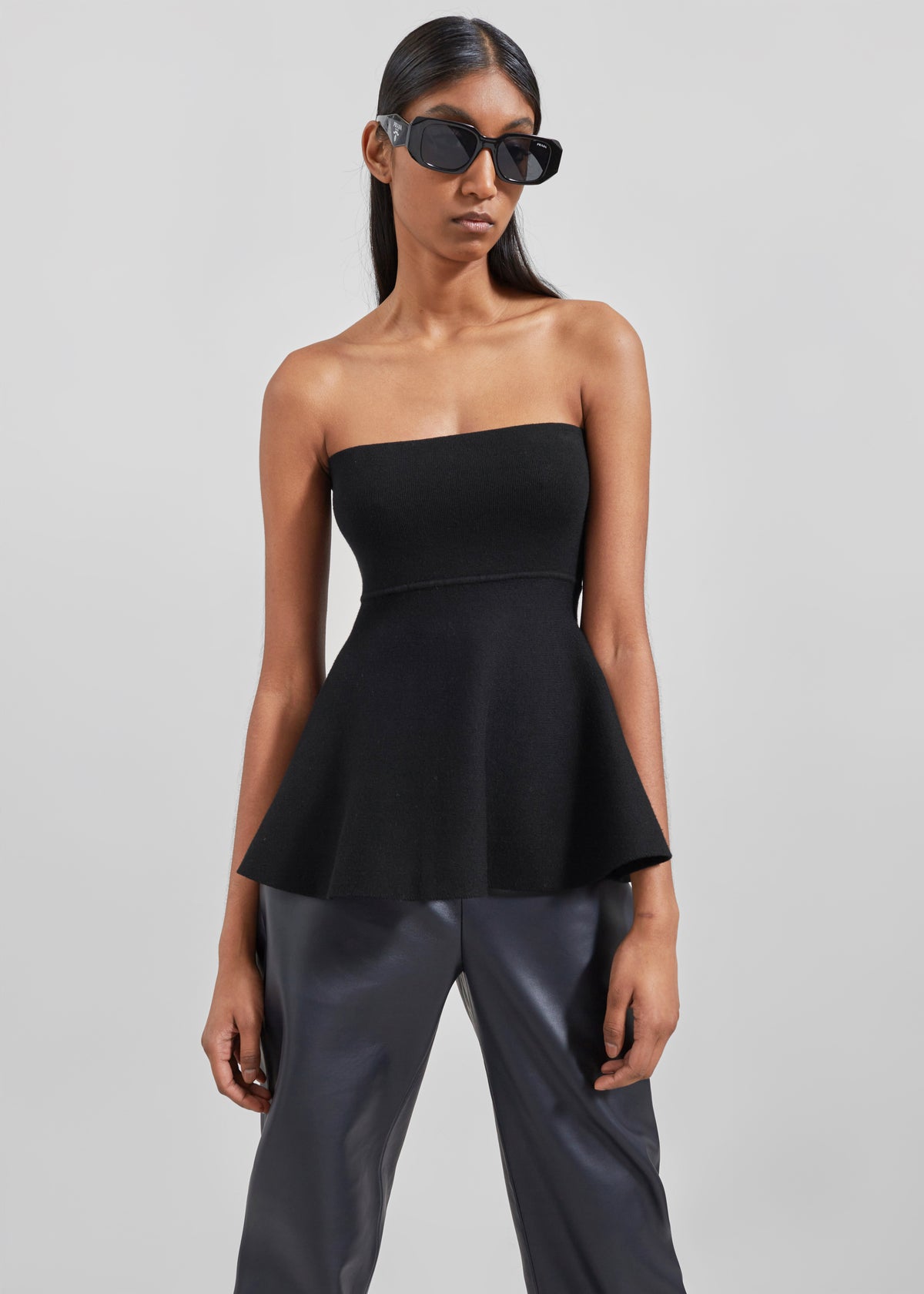 Agathe Knit Bustier - Black - 5