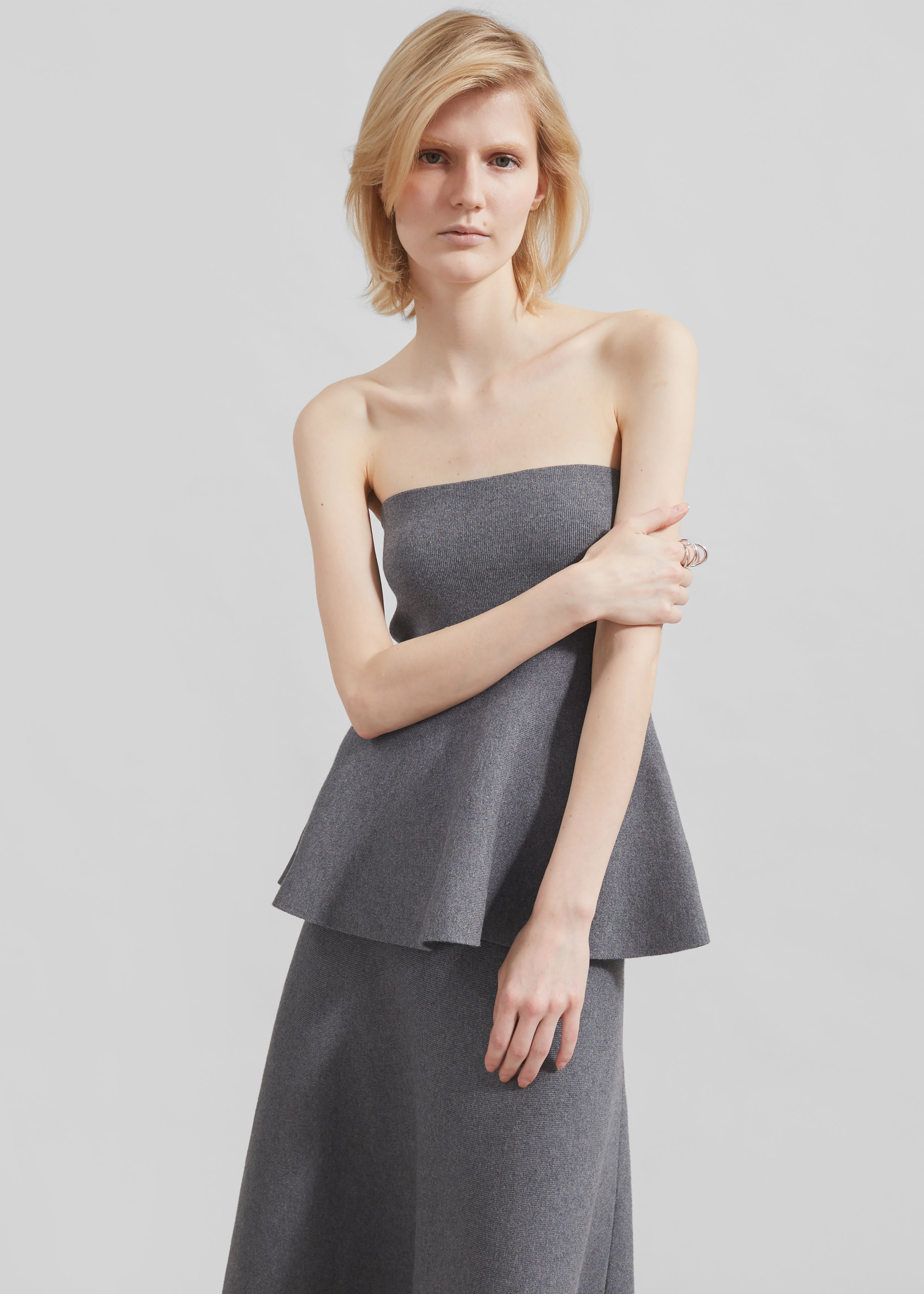 Agathe Knit Bustier - Dark Grey - 6