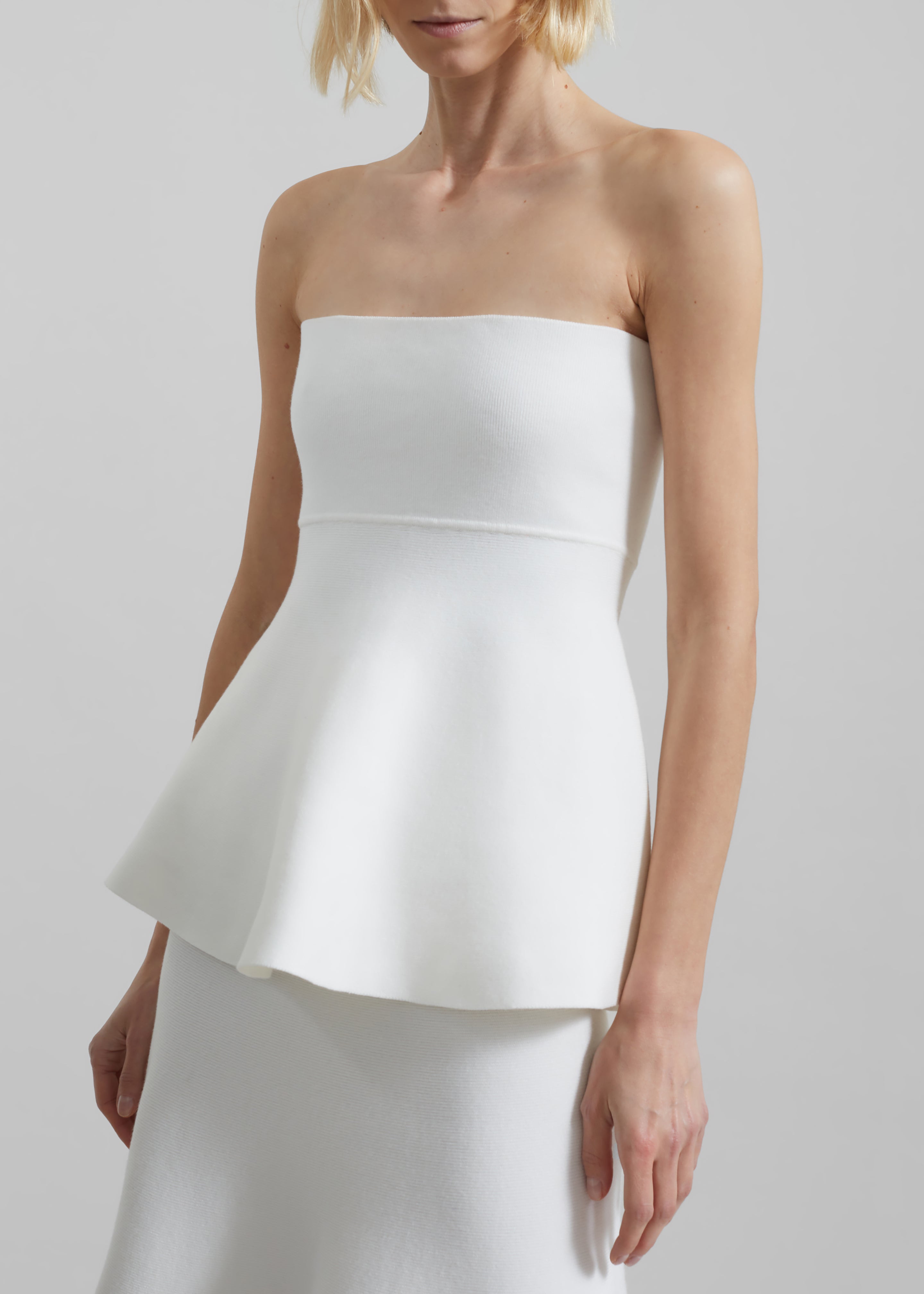 Agathe Knit Bustier - Off White - 5