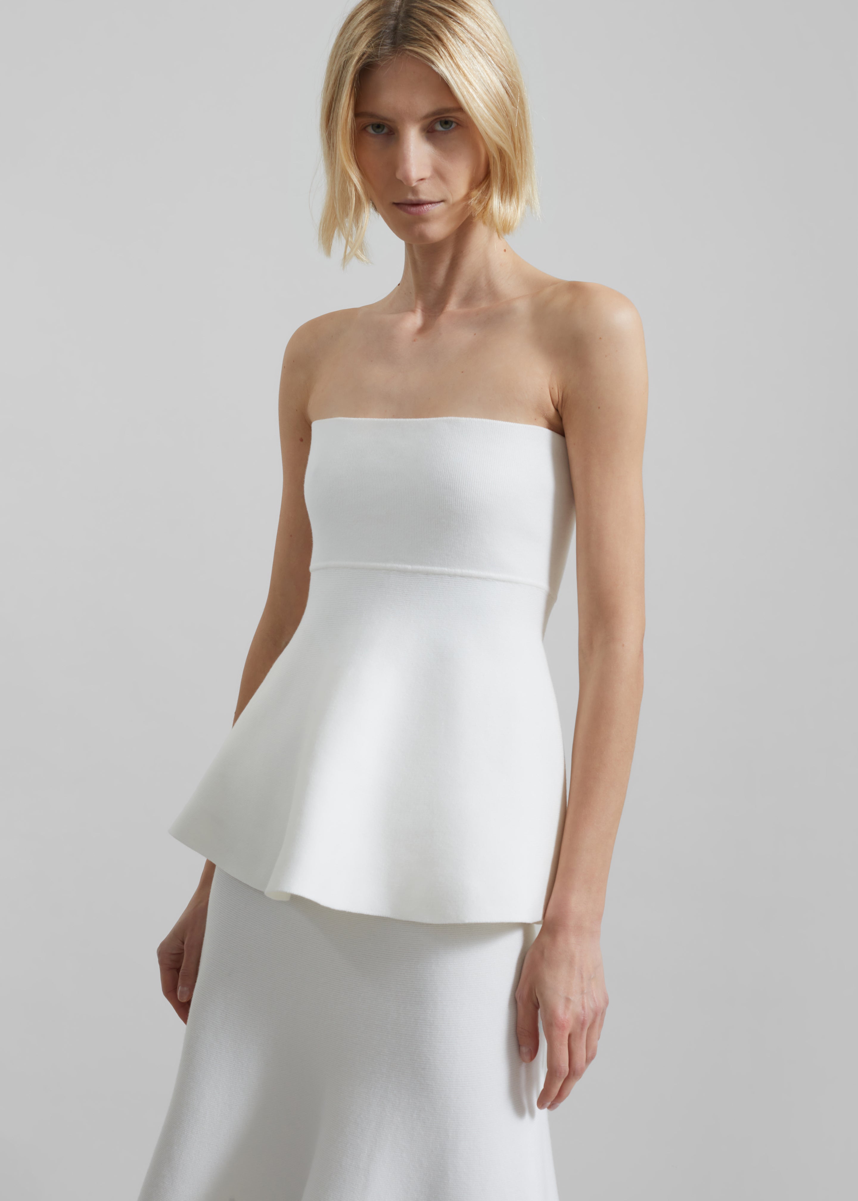 Agathe Knit Bustier - Off White - 4