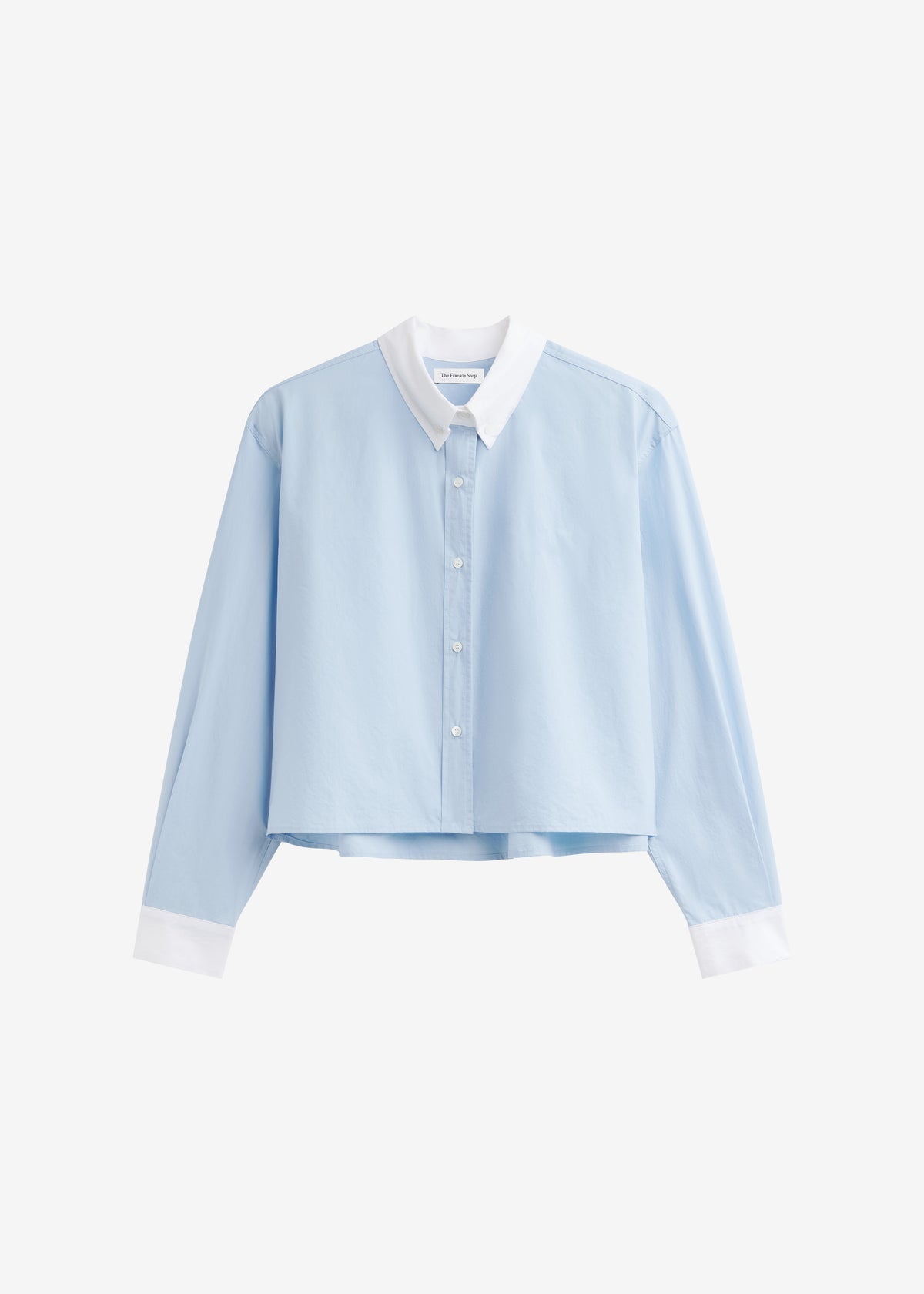 Aix Cropped Boxy Shirt - Sky Blue - 9