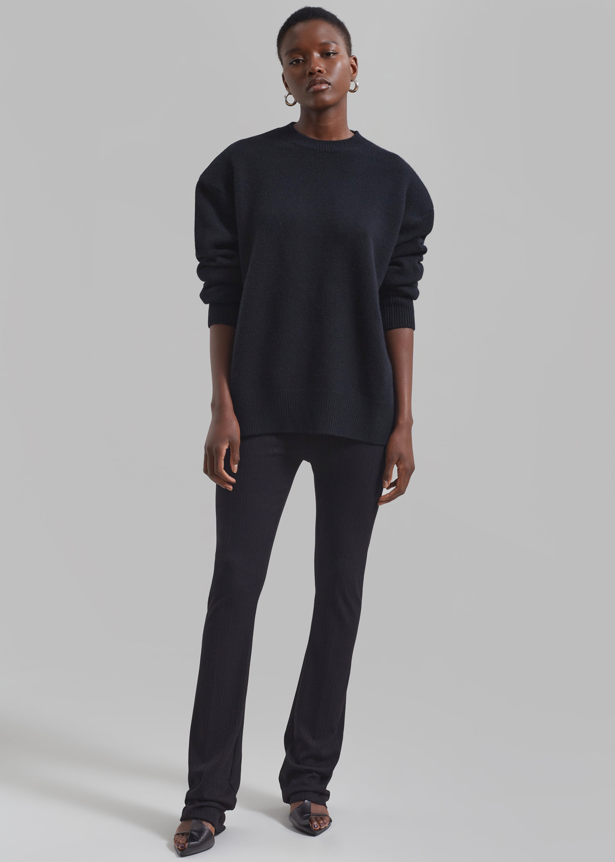 Shop the look image for Akimi Ribbed Pants - Black