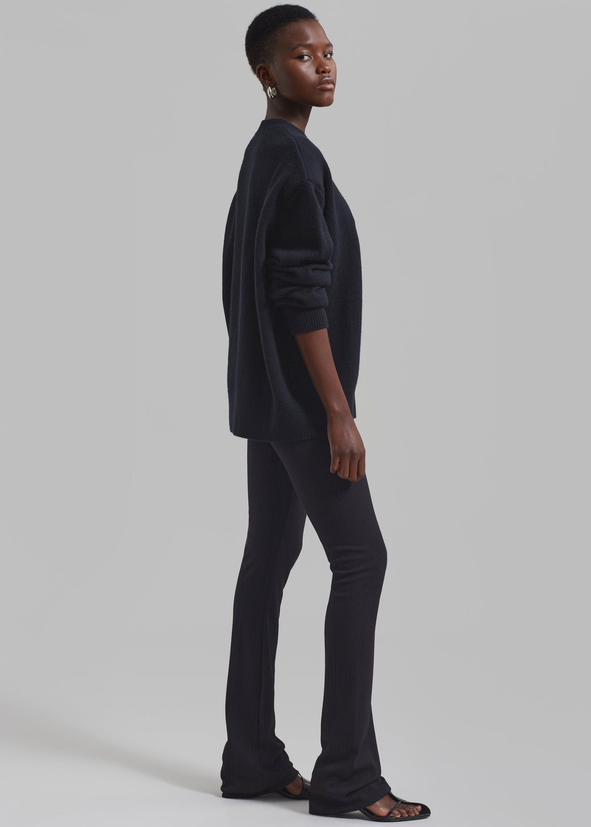Akimi Ribbed Pants - Black - 3