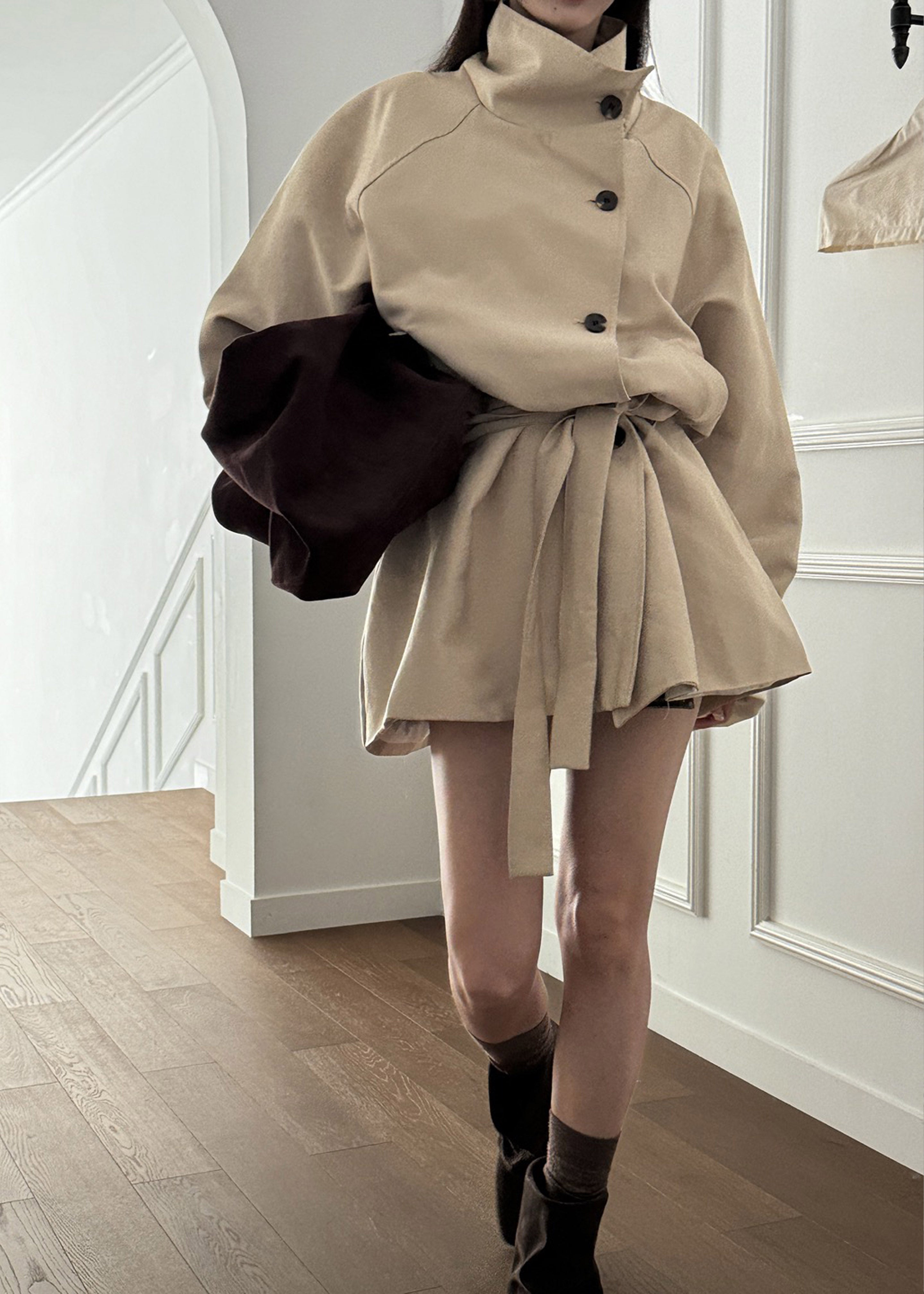 Alberta Short Trench - Beige - 13