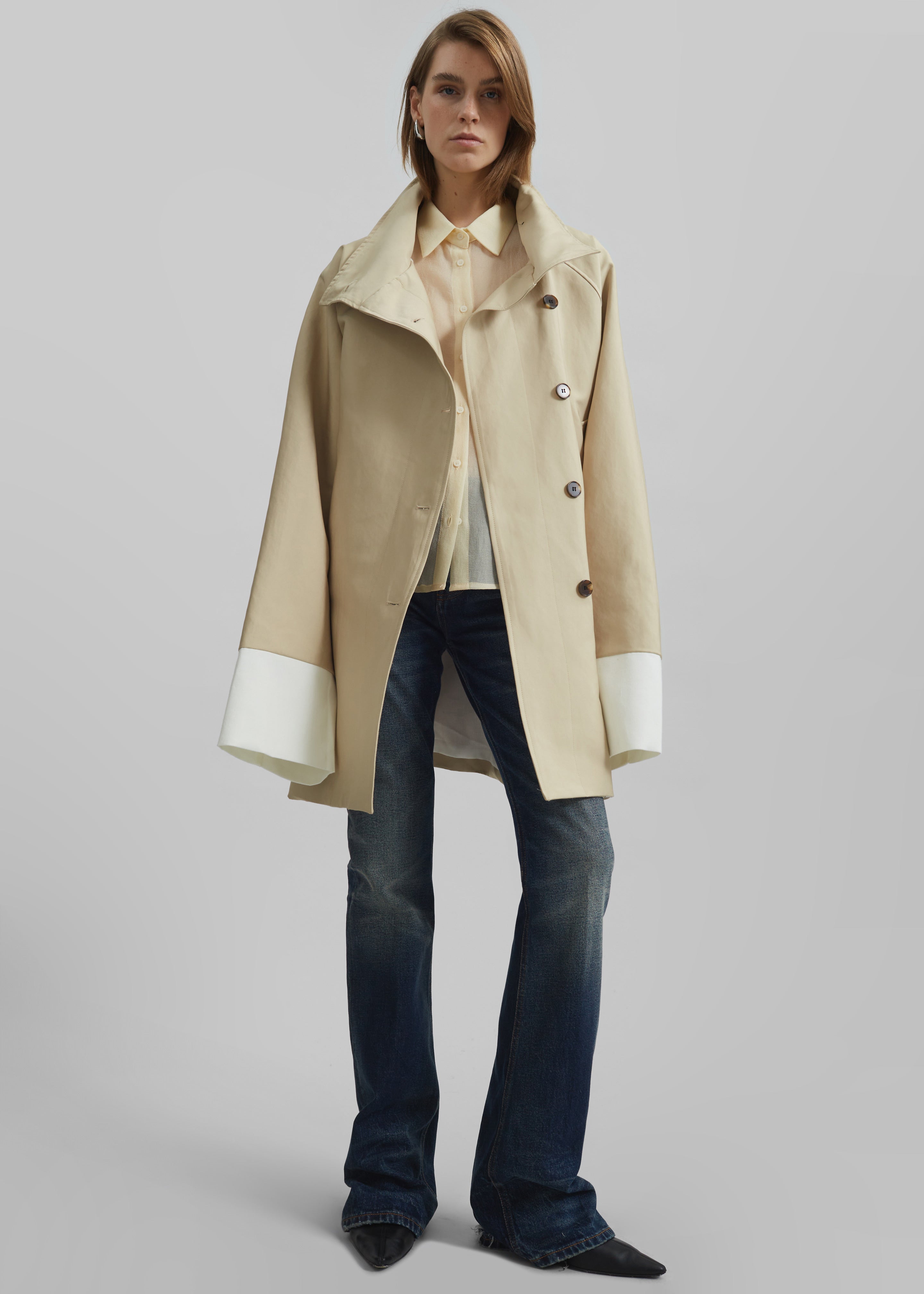 Alberta Short Trench - Beige - 2