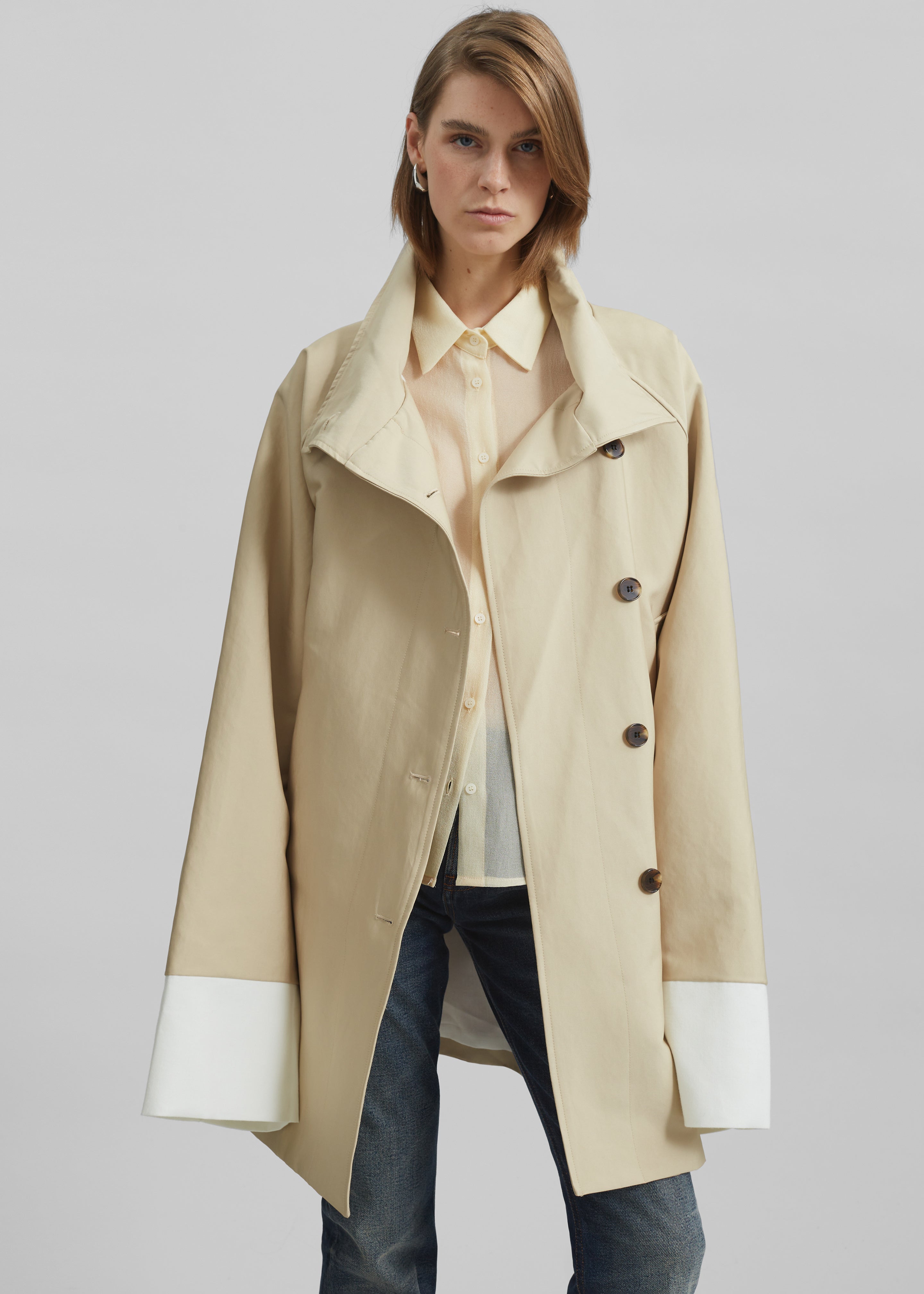 Alberta Short Trench - Beige - 4