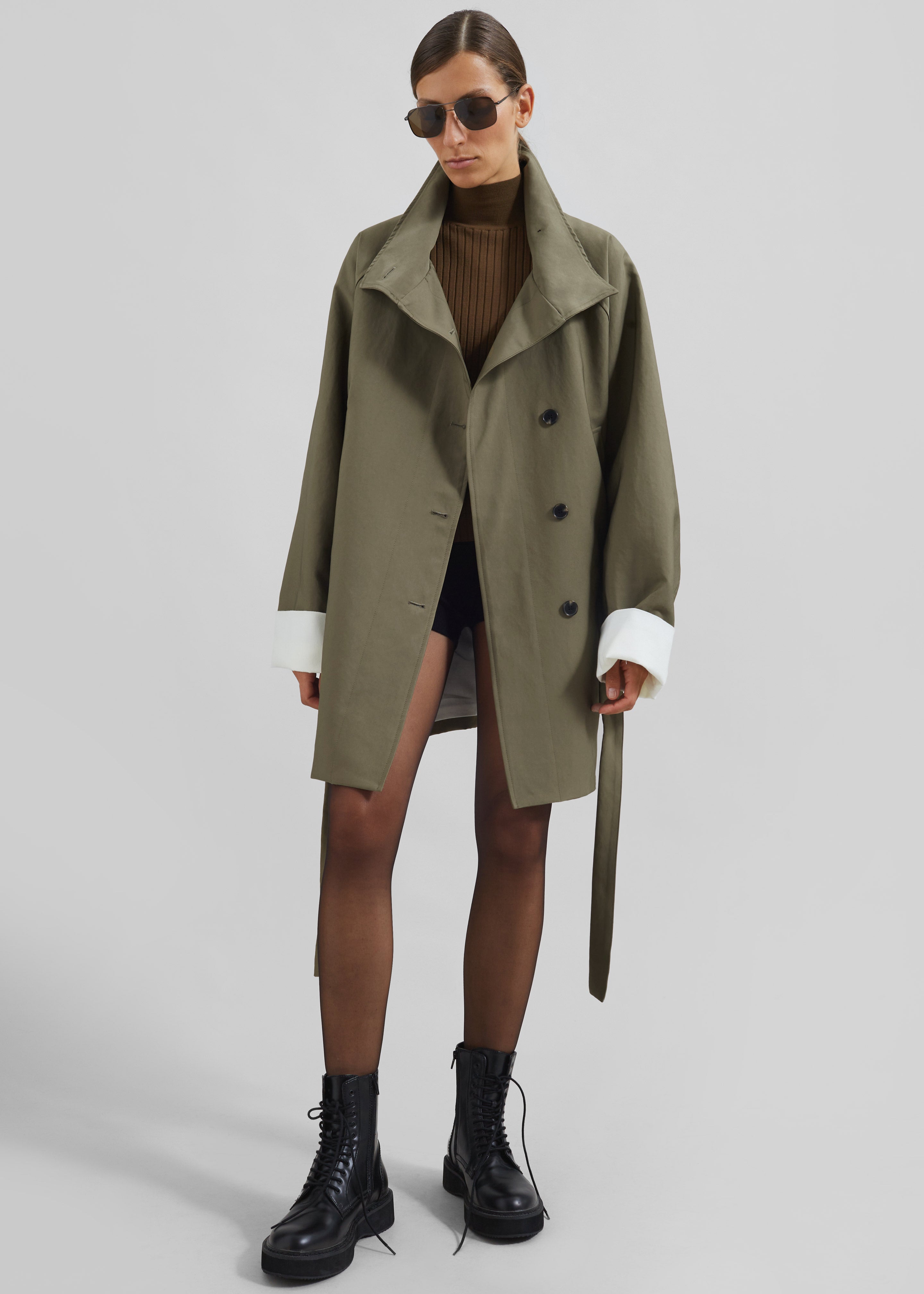 Alberta Short Trench - Khaki - 6