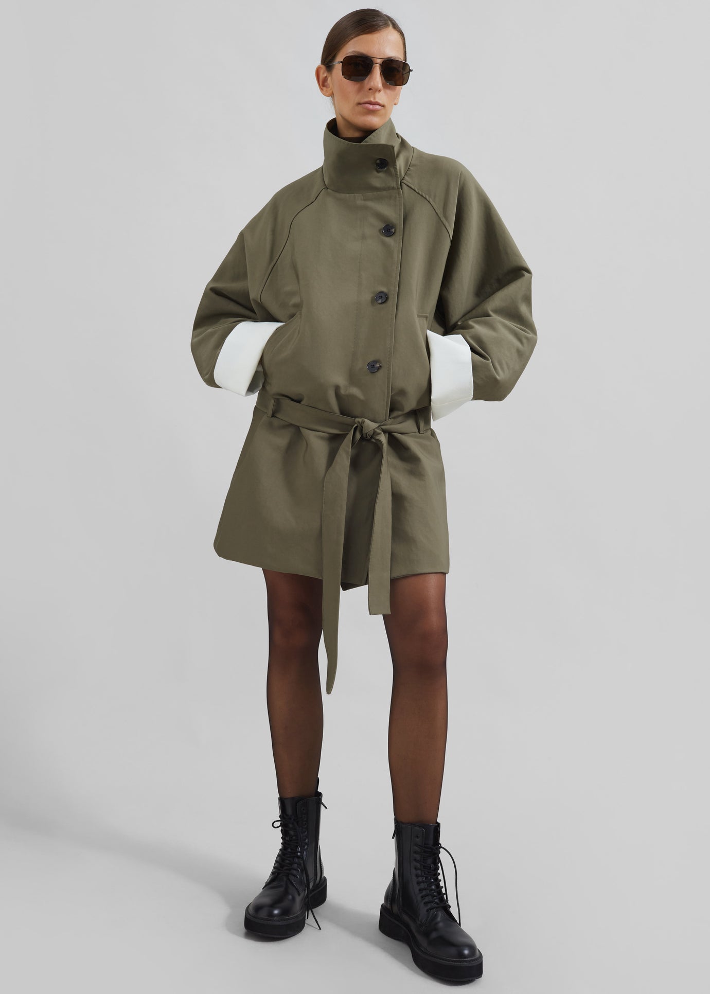 Alberta Short Trench - Khaki