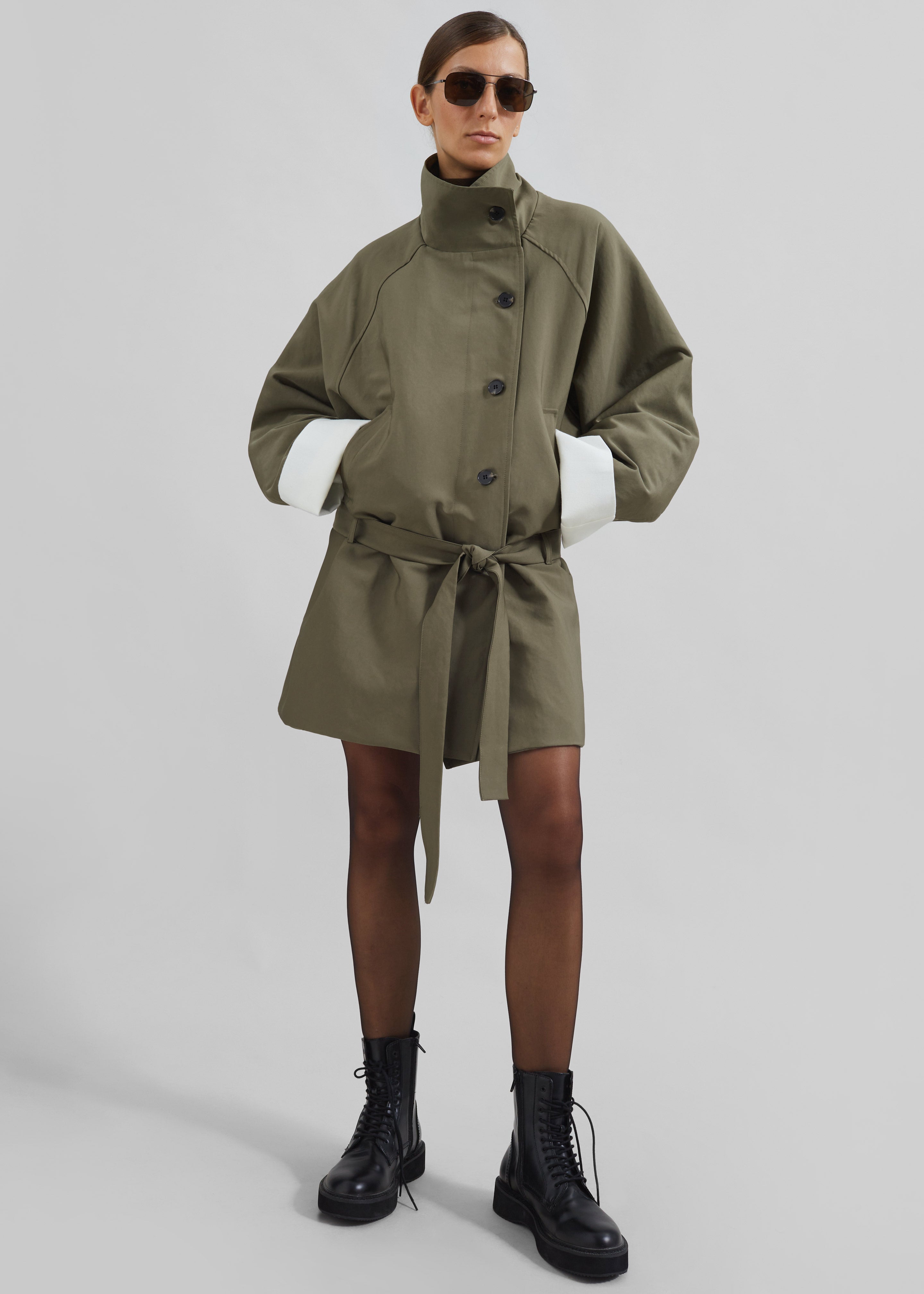 Alberta Short Trench - Khaki - 1