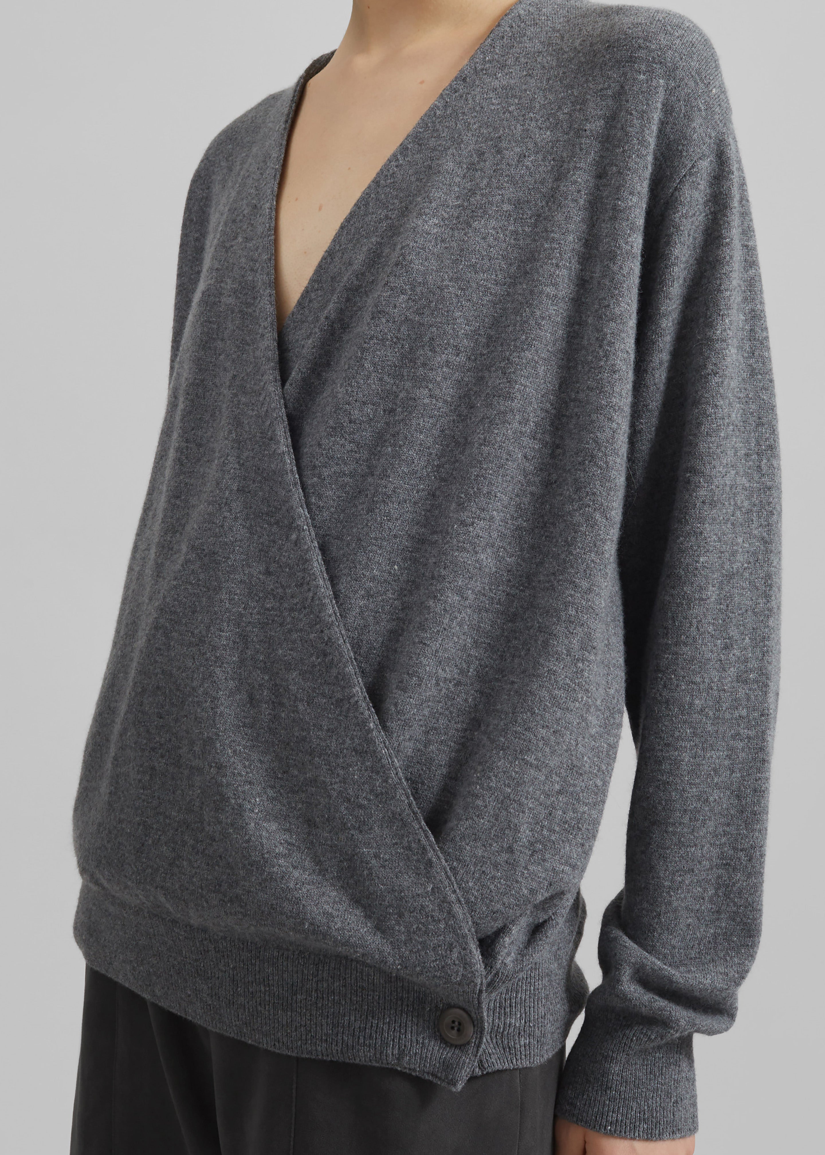 Albi Wrap Cardigan - Grey – The Frankie Shop