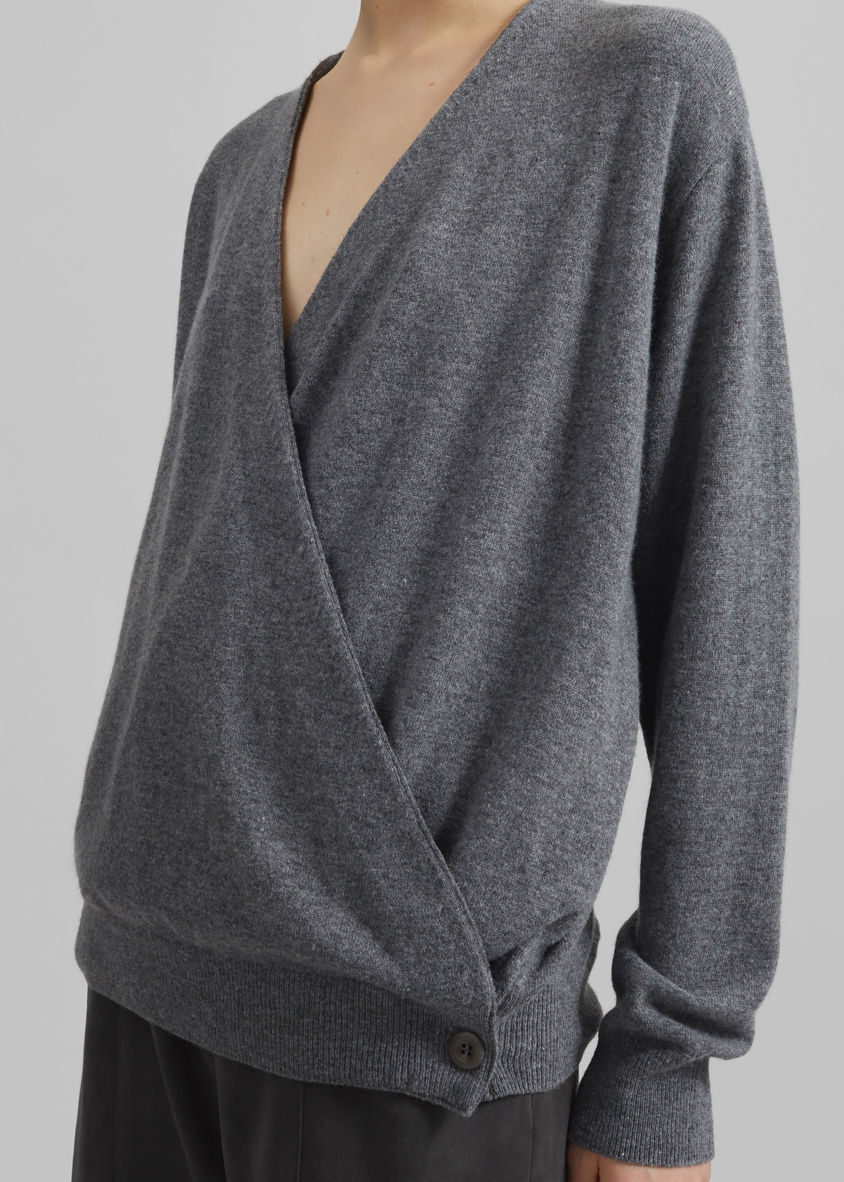 Albi Wrap Cardigan - Grey - 4