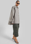 Alda Oversized Long Shirt - Taupe