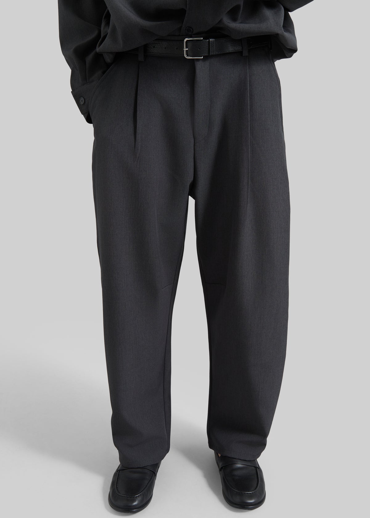 Alessio Straight Trousers - Charcoal - 4